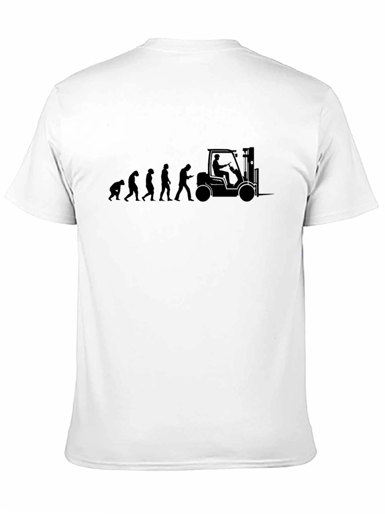 Black Evolution of Forklift Black Graphic Tee view 11