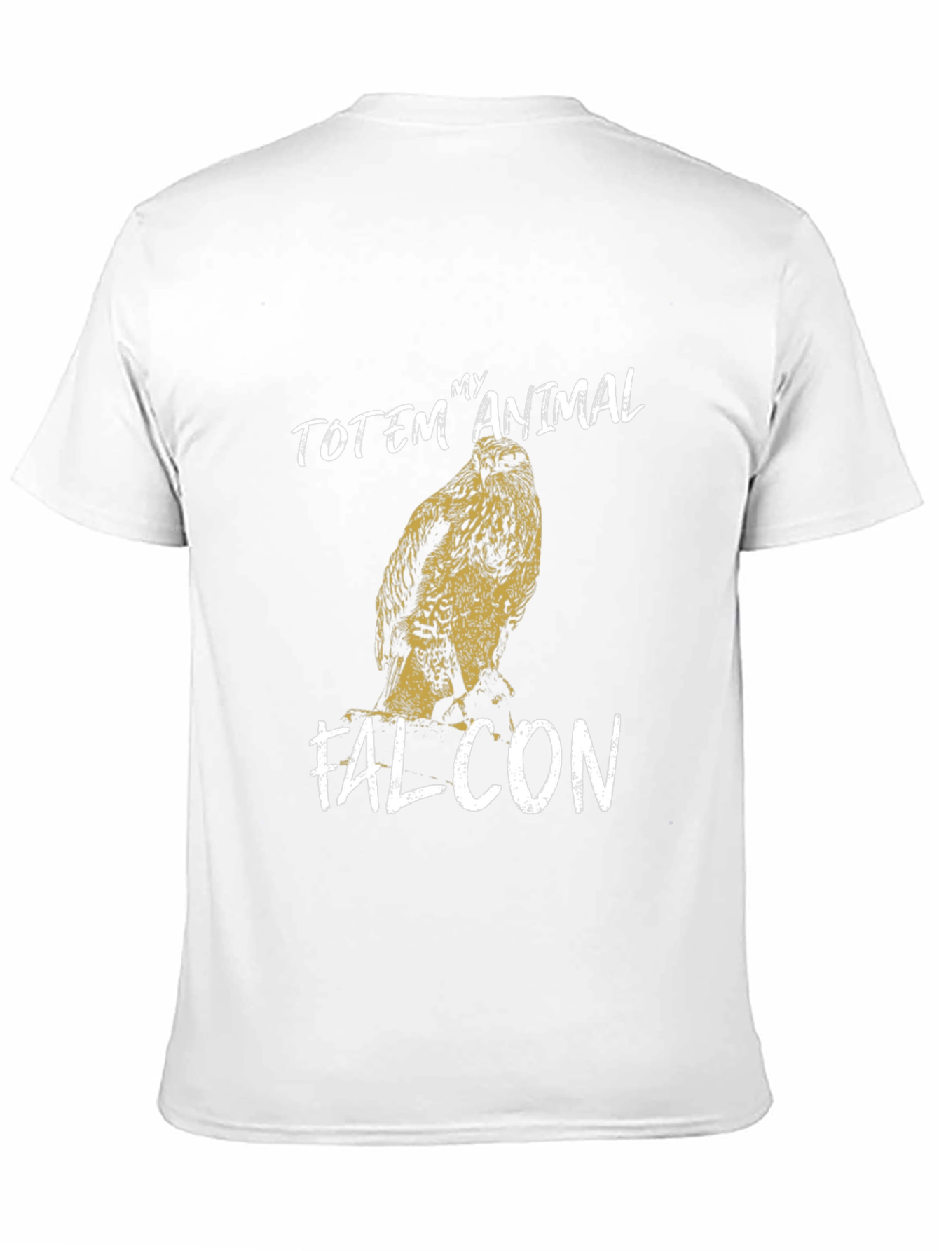 Black Falcon Totem Animal Graphic Tee - Black view 11