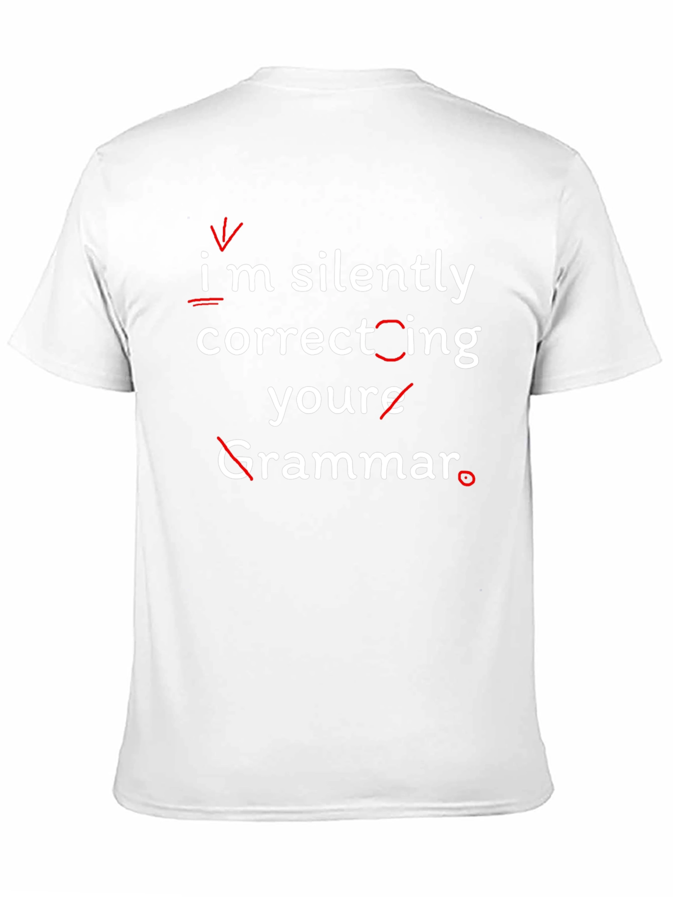 Black Funny Grammar Correction Black T-Shirt view 11