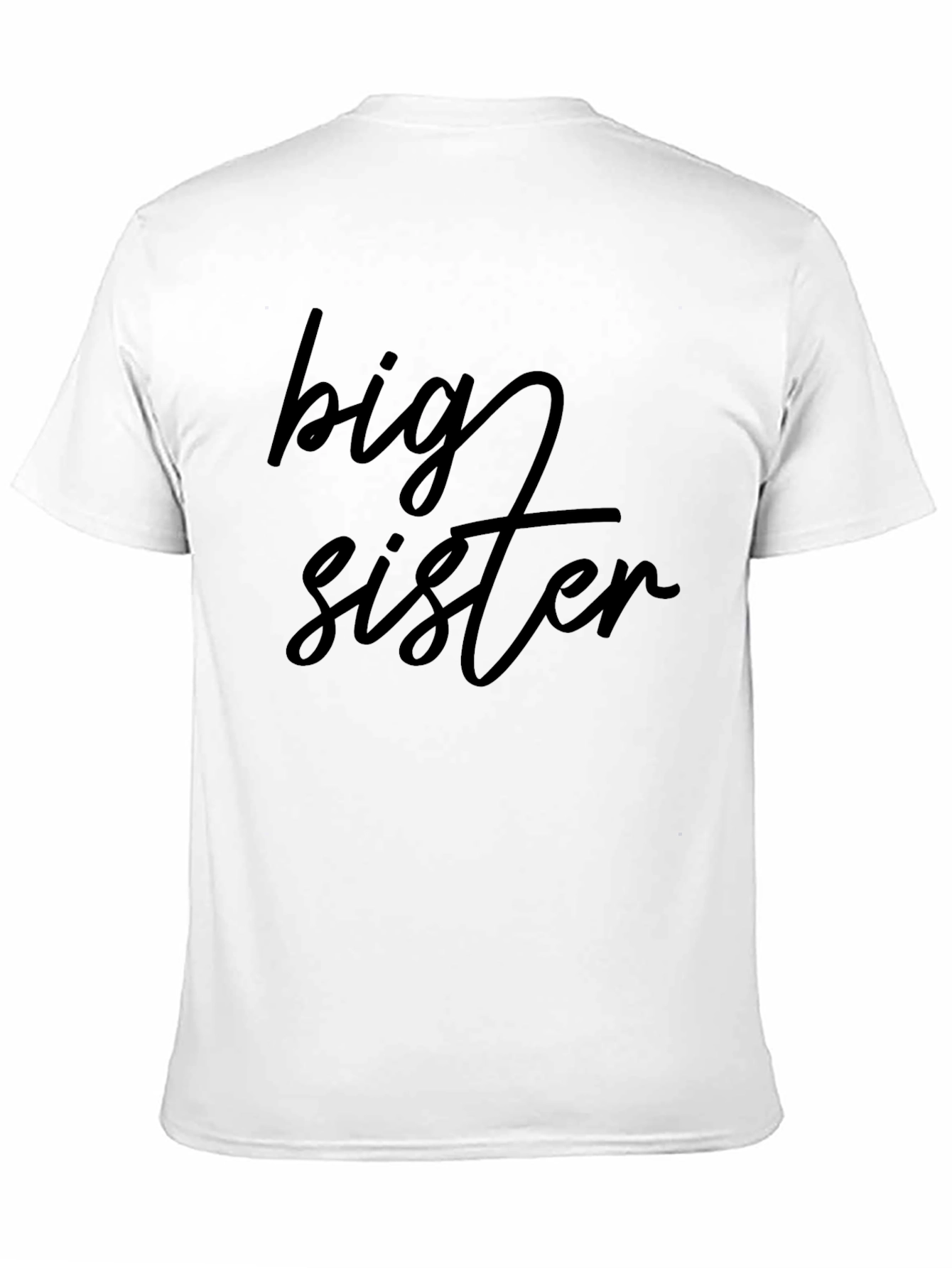 Black Big Sister Tee - Cute Family Matching T-Shirt view 11