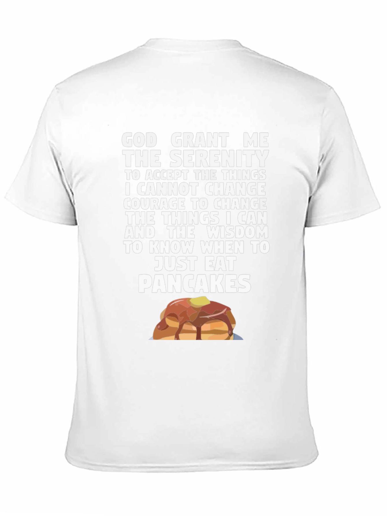 Black Serenity Pancakes T-Shirt Funny Novelty Tee view 11