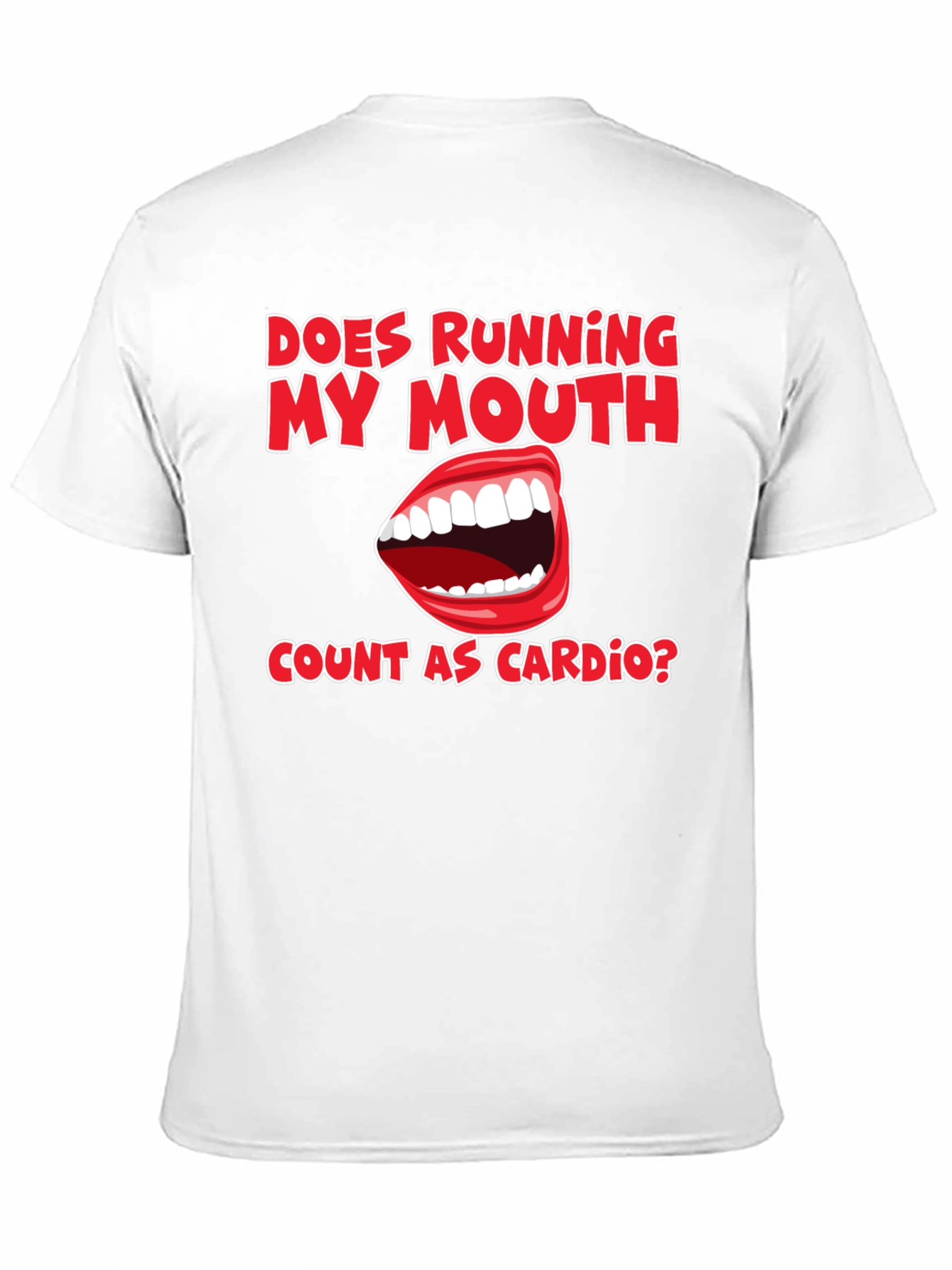 Black Funny Running My Mouth Cardio T-Shirt view 11