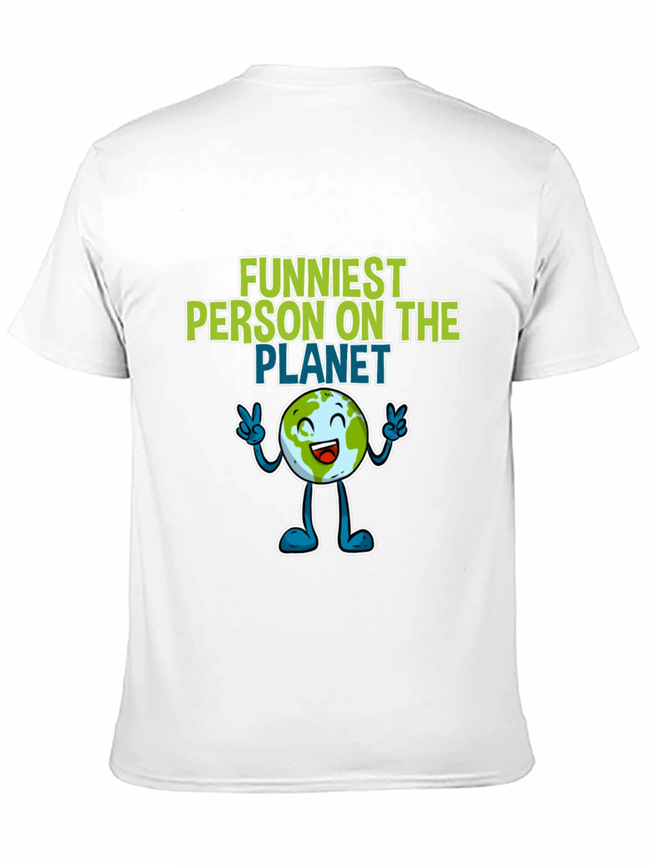 Black Funniest Person on the Planet T-Shirt - Black Crew Neck view 11