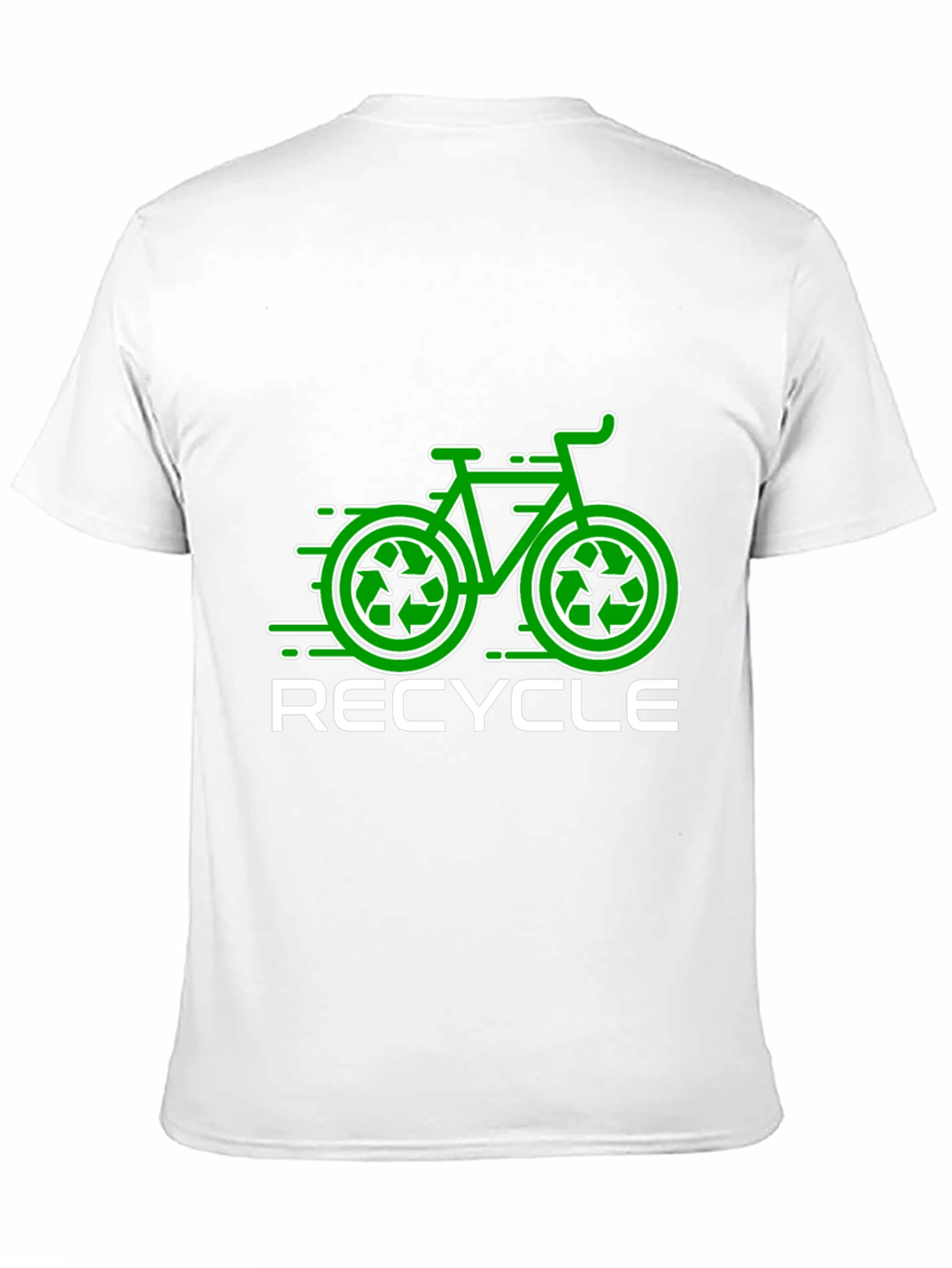 Black Recycle Bike T-Shirt - Eco-Friendly Design view 11