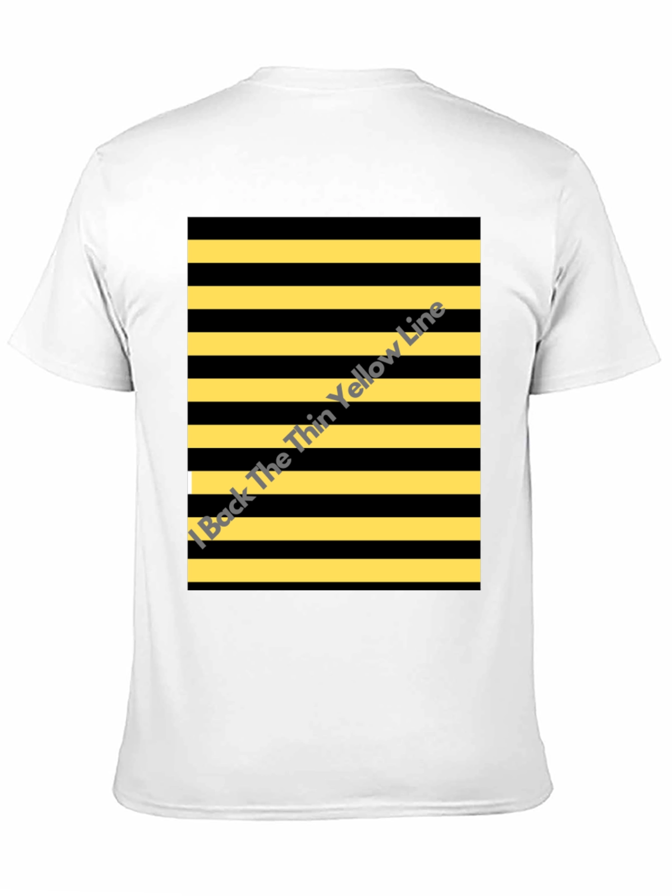 Black Striped Graphic Tee - Black & Yellow Pattern view 11