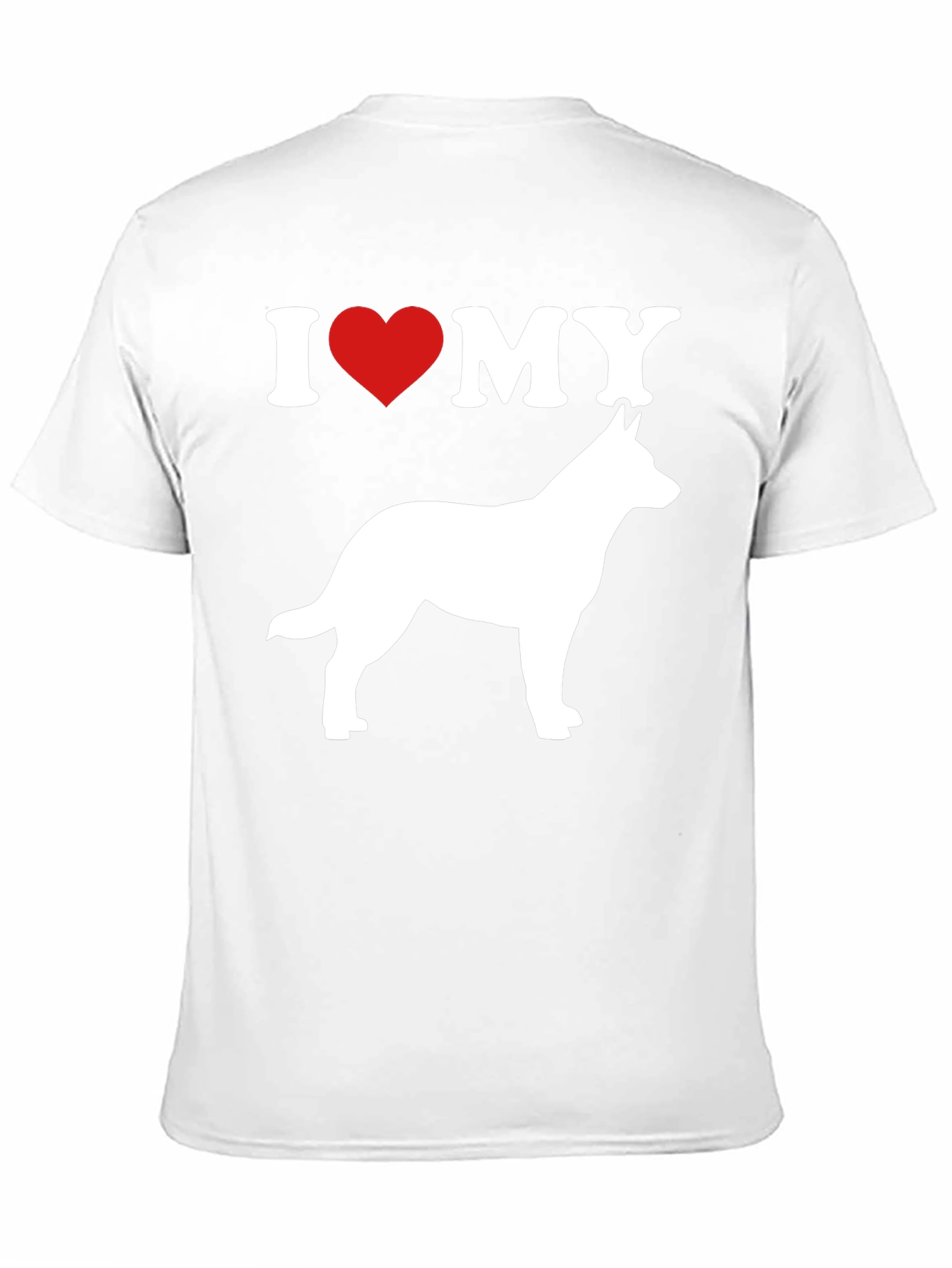 Black I Love My Dog T-Shirt - Black Cotton Blend - Pet Lover Gift view 11