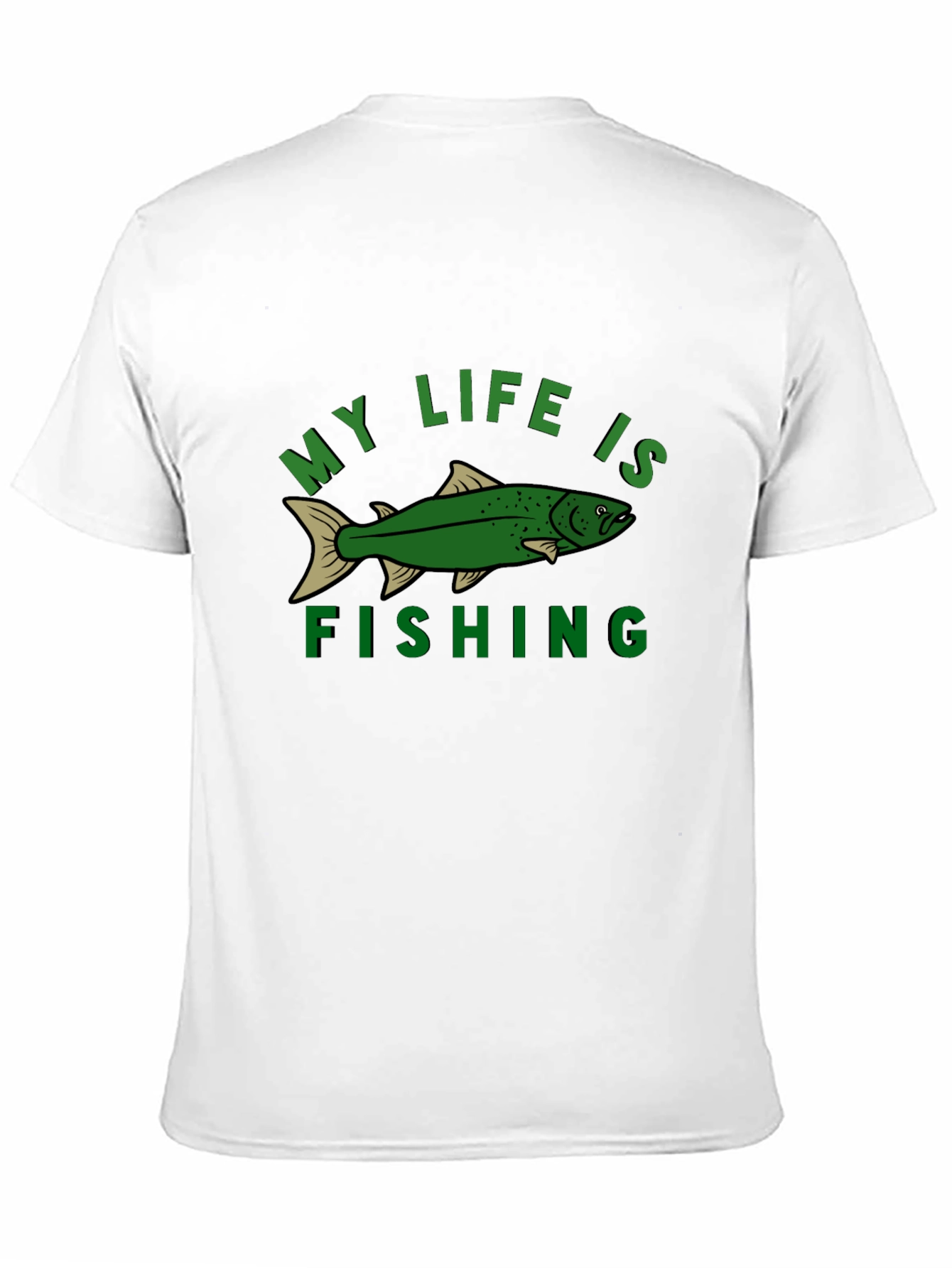 Black My Life Is Fishing Graphic Tee - Black Cotton T-Shirt view 11