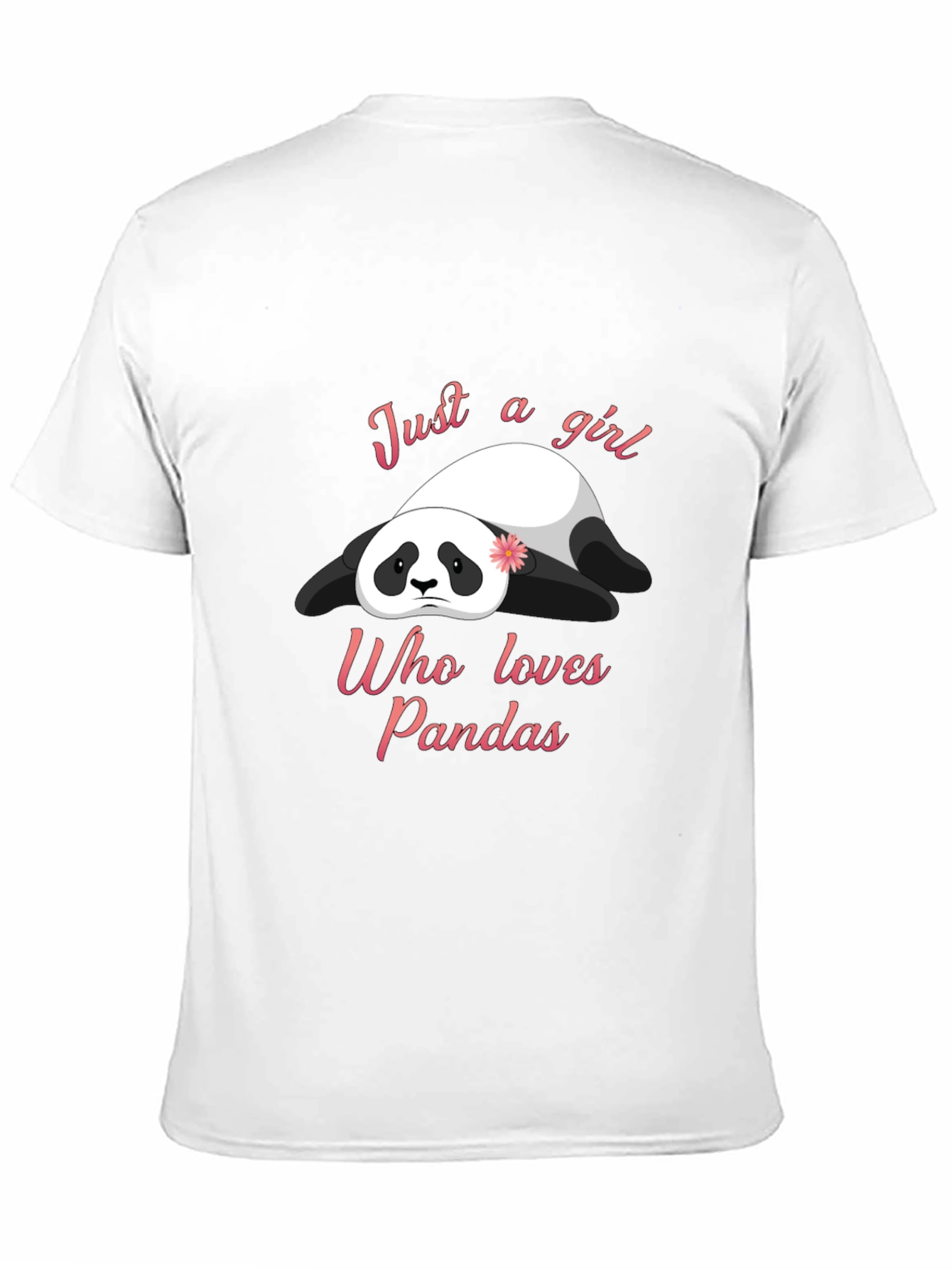 Black Panda Lover T-Shirt - Cute Girl's Panda Graphic Tee view 11