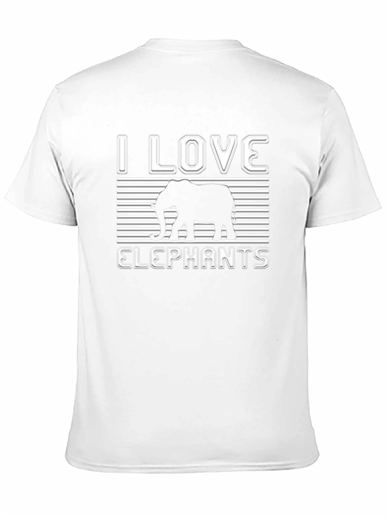 Black I Love Elephants Graphic Tee - Black Cotton T-Shirt view 11