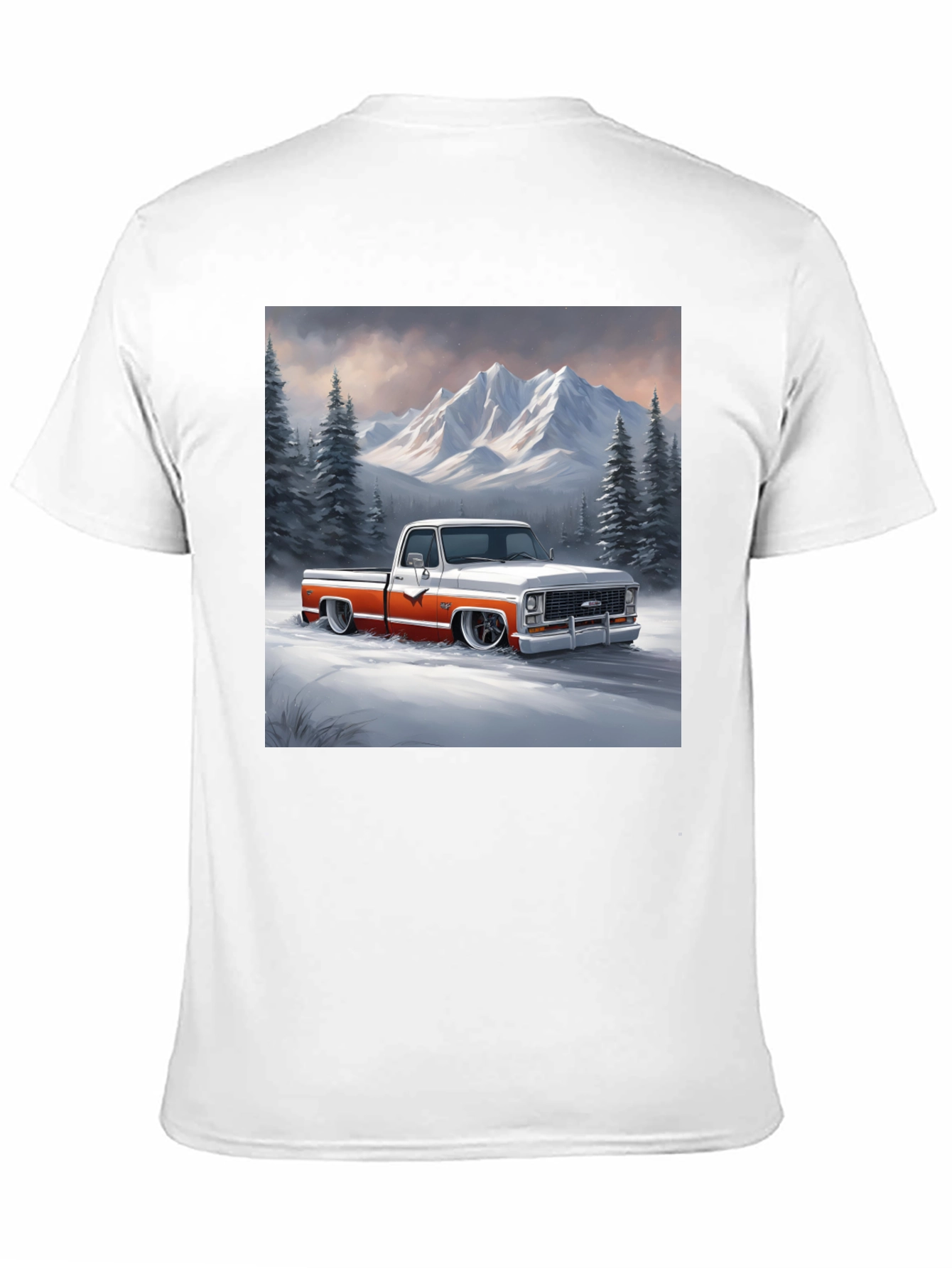 Black Classic Truck Graphic Tee - Mountain Scene view 11