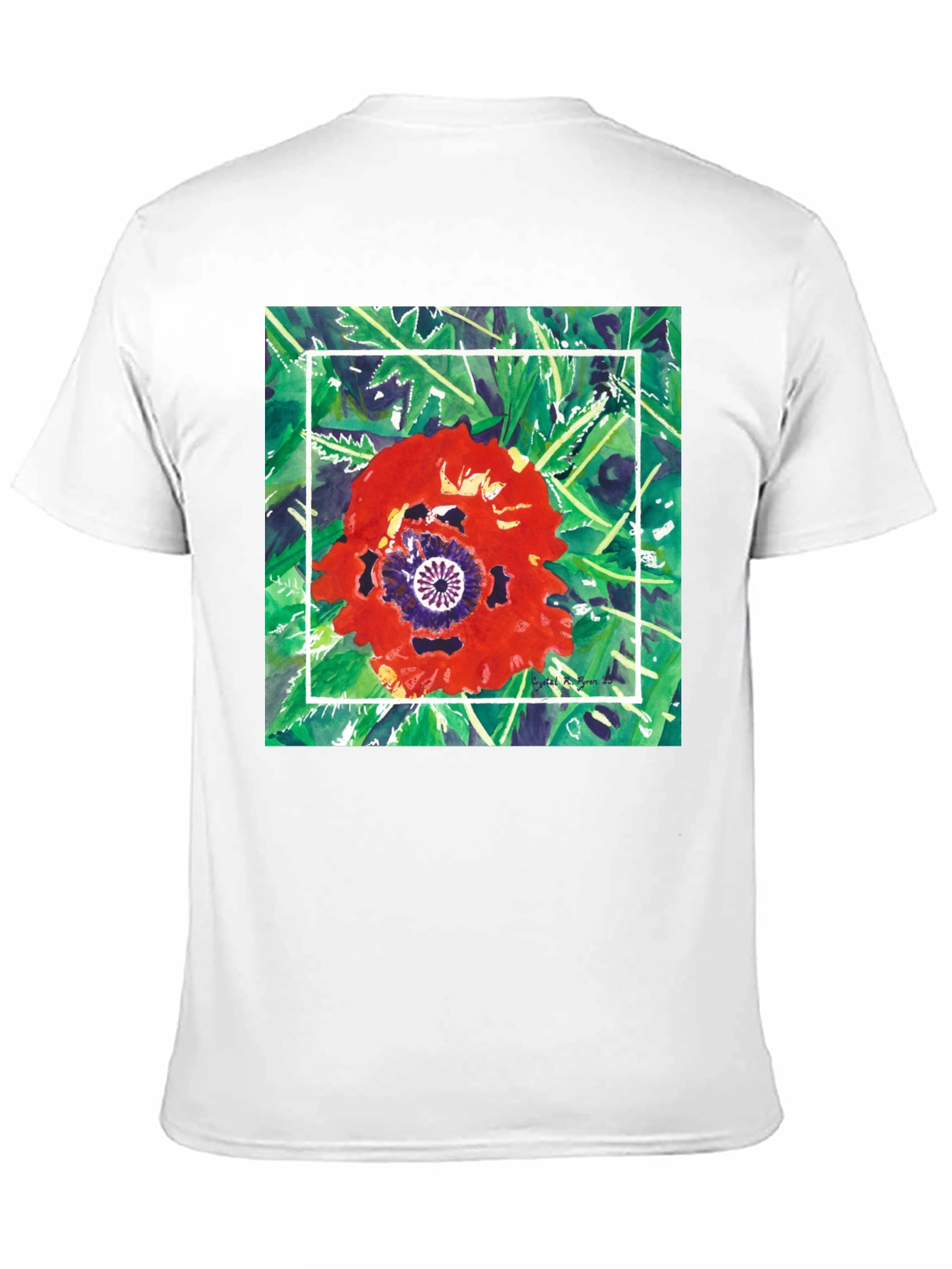 Black Floral Graphic T-Shirt - Unique Artistic Print view 11