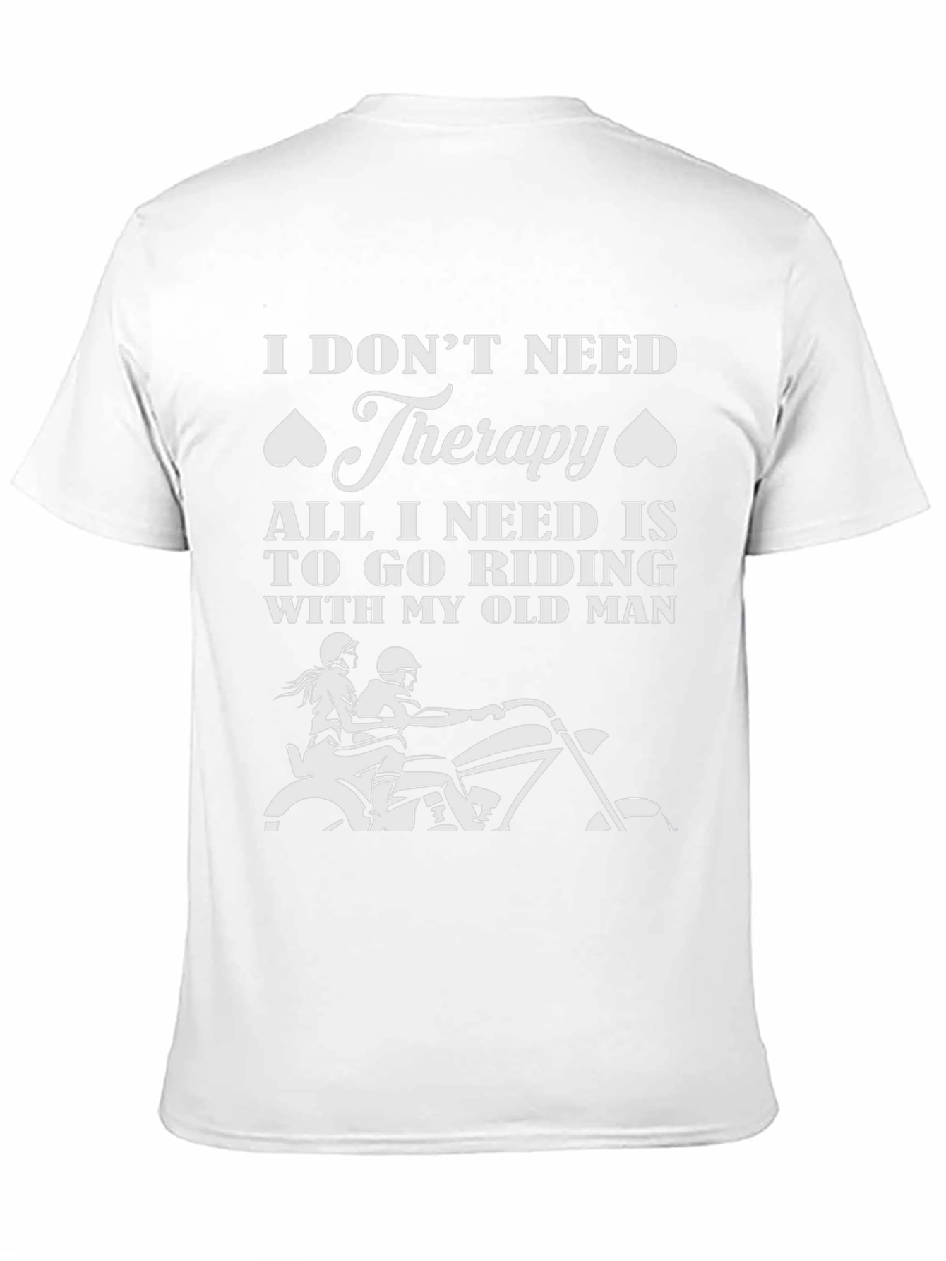 Black Riding Therapy T-Shirt - Motorcycle Old Man Design view 11