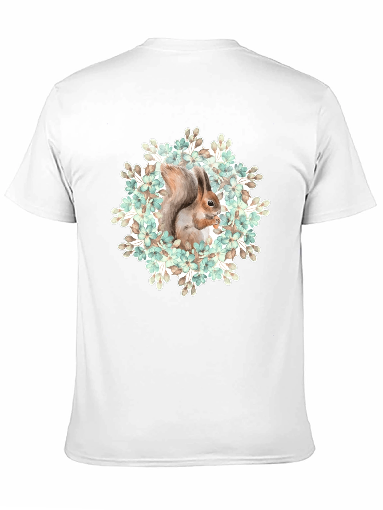 Squirrel Floral T-Shirt - Nature Graphic Tee - 11