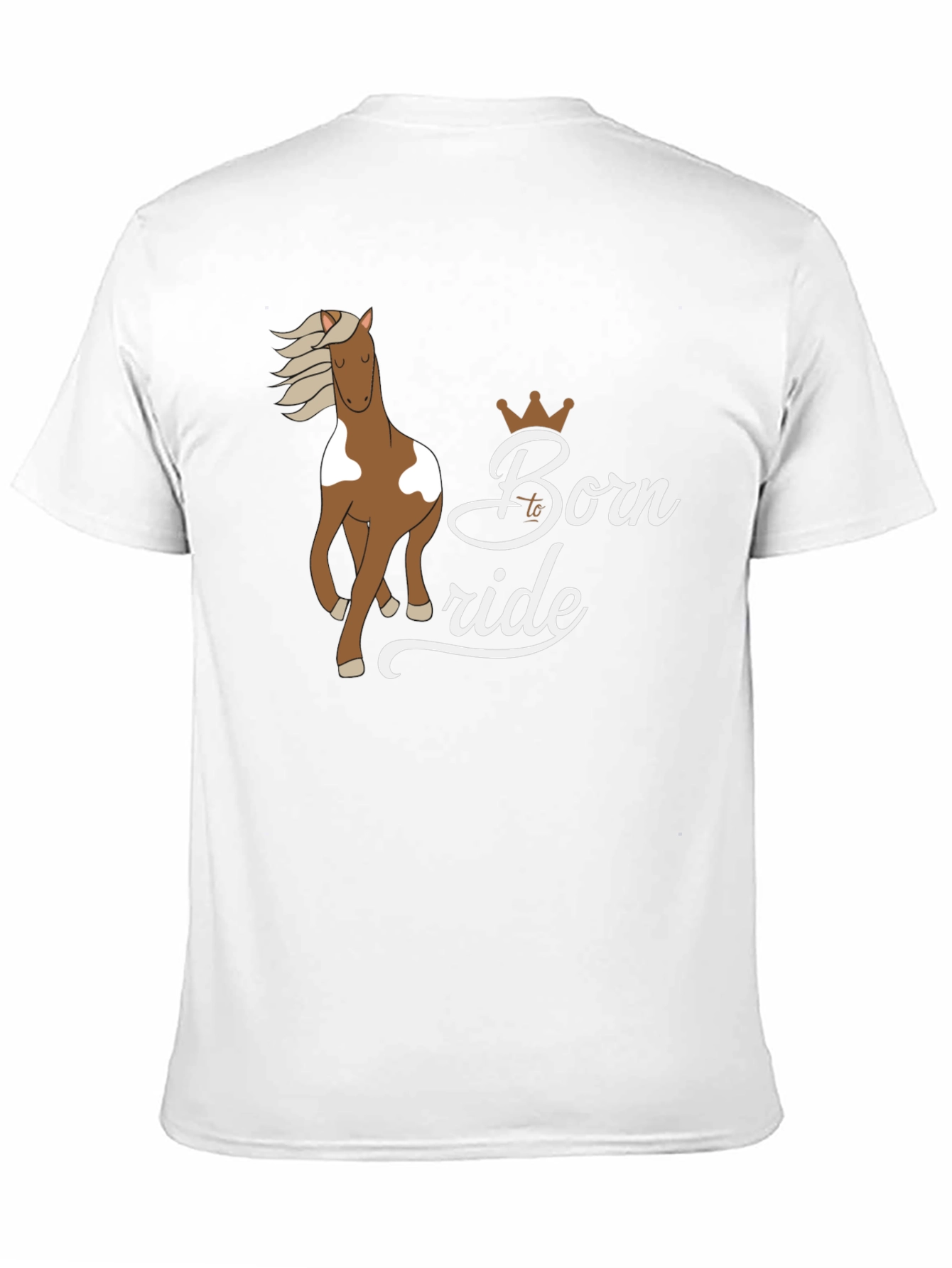Black Born to Ride Horse T-Shirt view 11