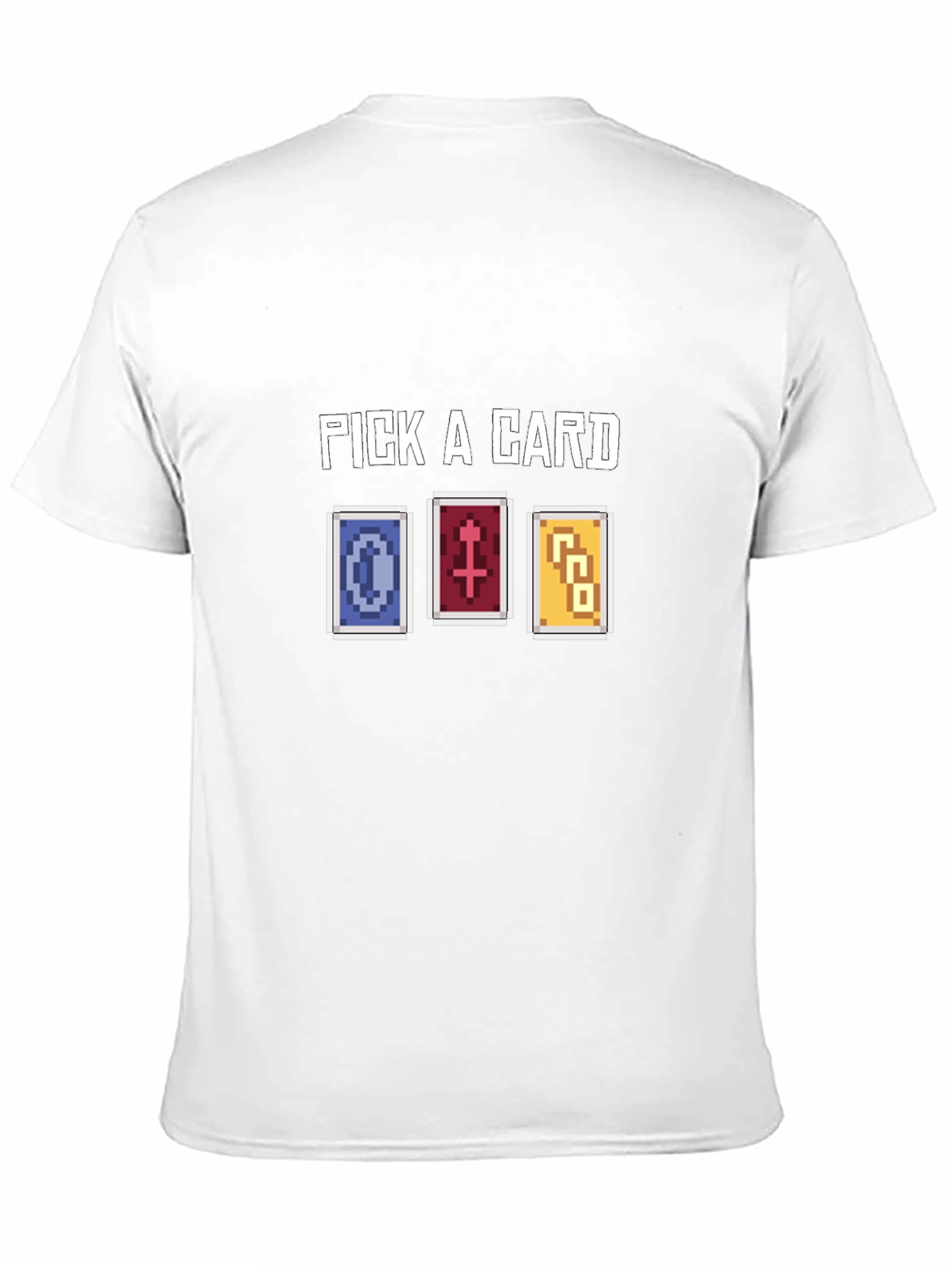 Black Pick A Card Graphic Tee - Pixelated Tarot Design view 11