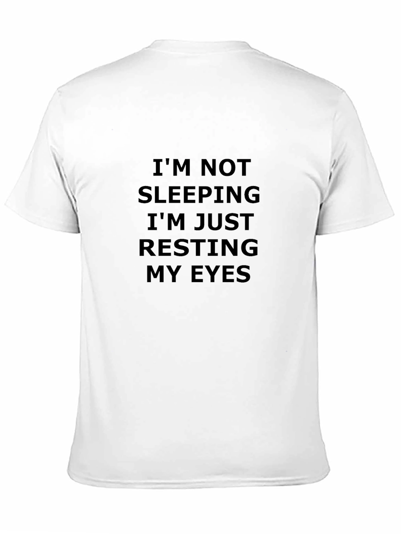 Black Funny "Resting My Eyes" Black T-Shirt view 11