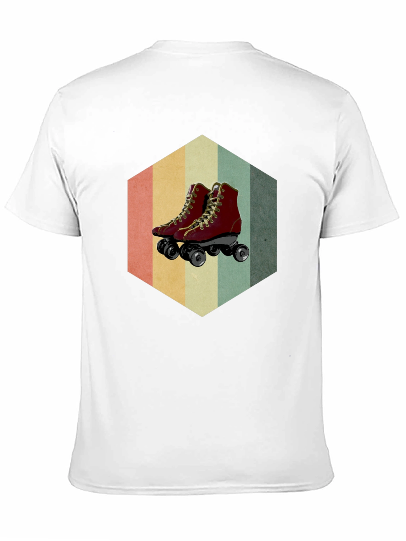 Black Retro Roller Skate Graphic Tee - Black Casual Shirt view 11