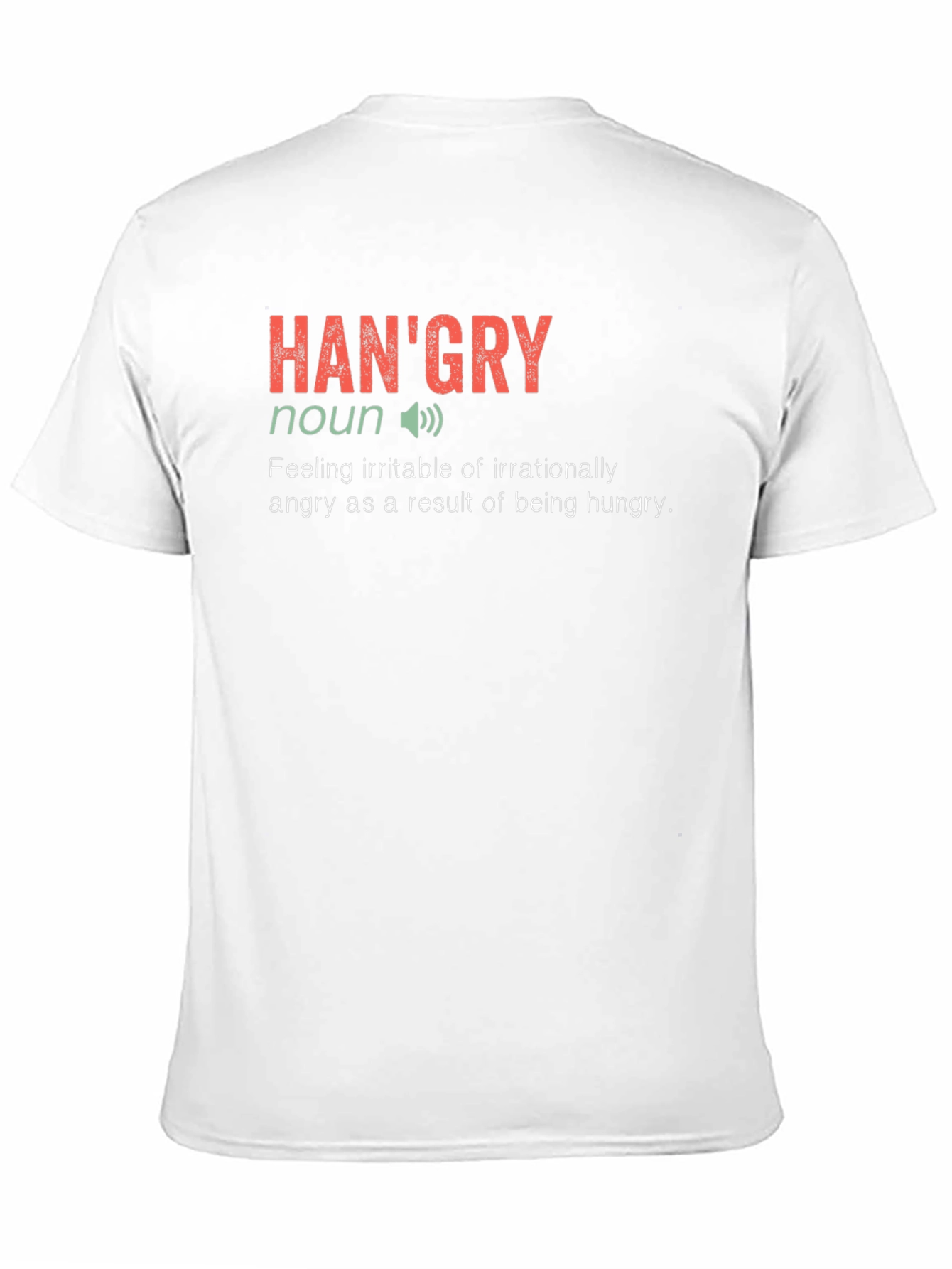 Black Hangry Definition T-Shirt - Funny Hungry Tee view 11