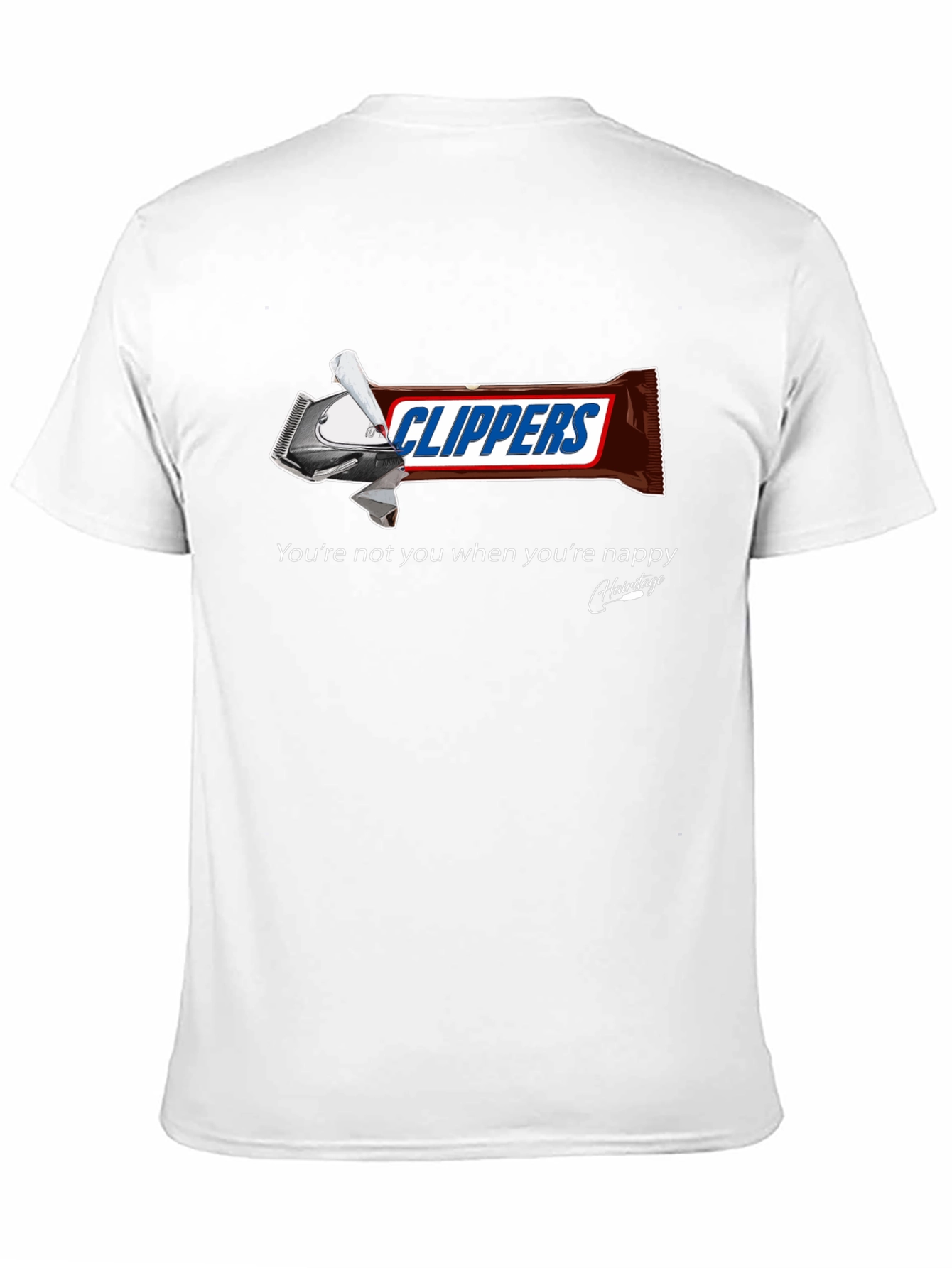 Black Humorous Clippers Hairitage T-Shirt view 11