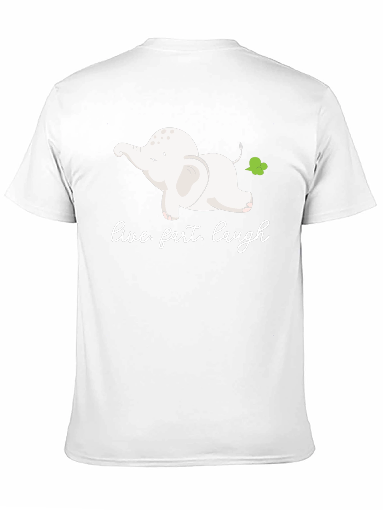 Black Funny Elephant Fart T-Shirt - Live, Fart, Laugh view 11