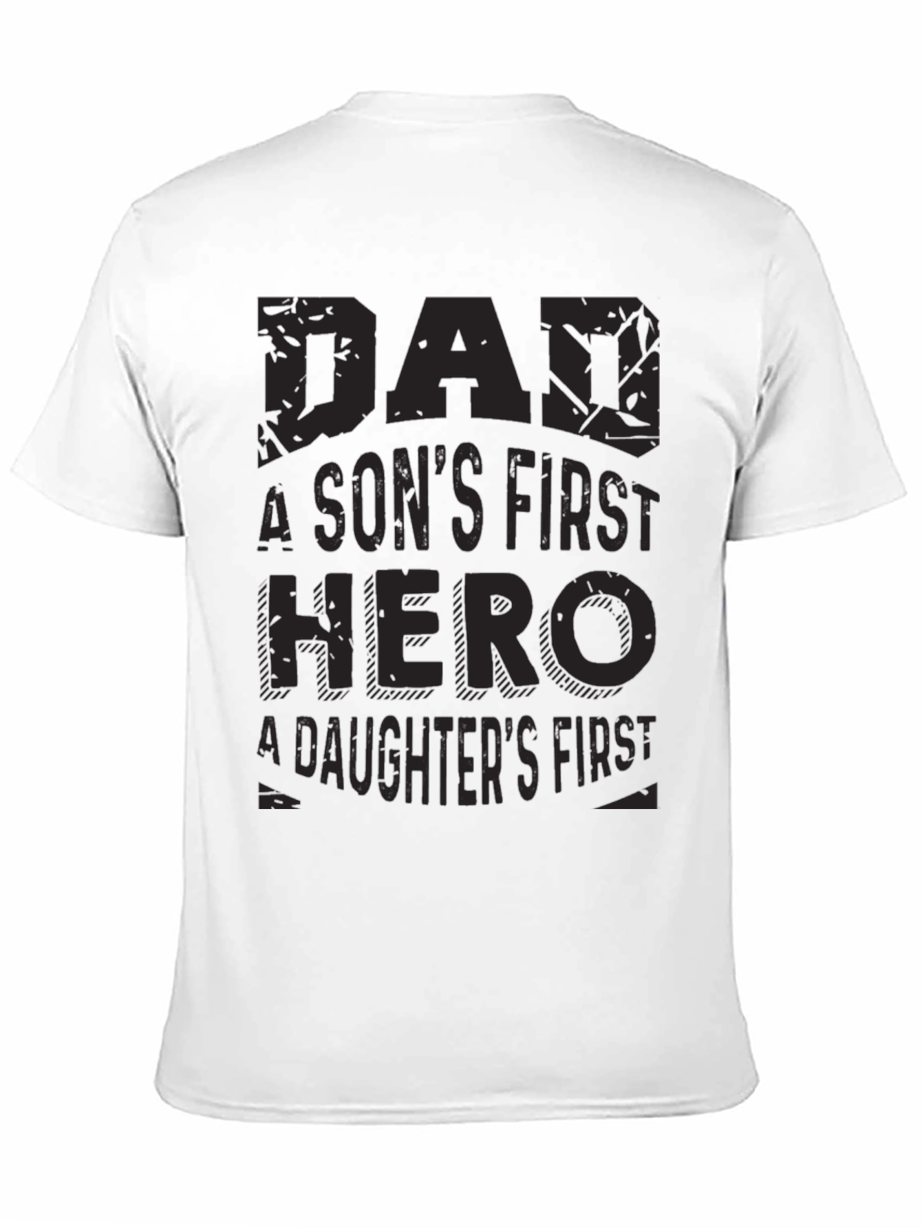 Black Dad First Hero Graphic T-Shirt view 11