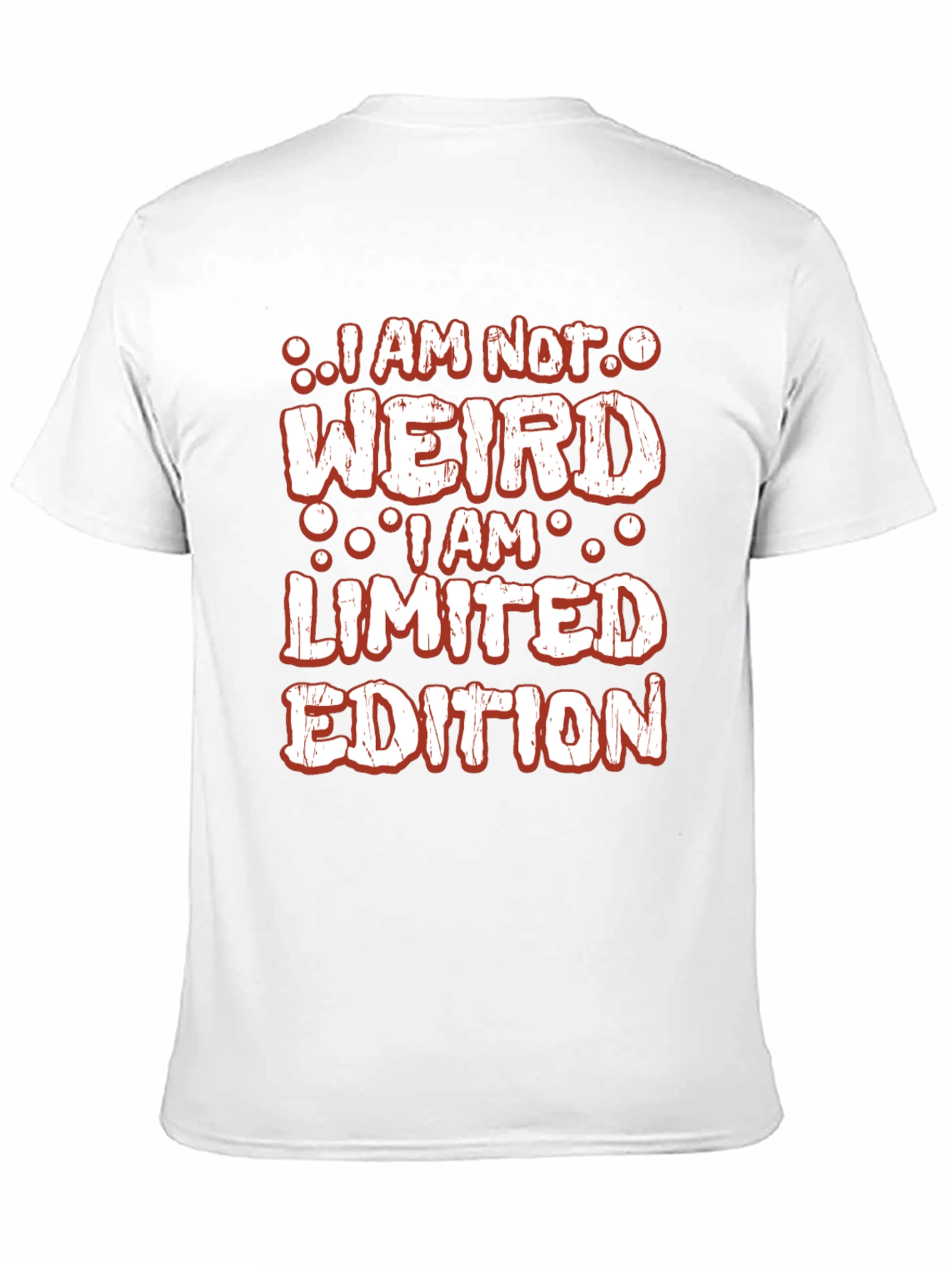 Black I am not weird T-shirt view 11
