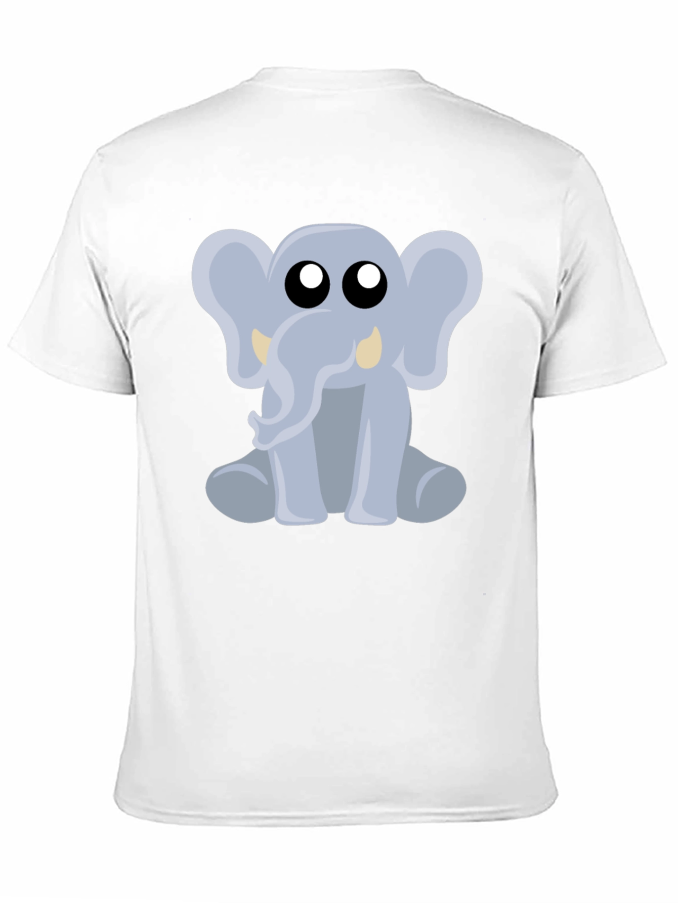 Black Cute Elephant Graphic Tee - Black Cotton Shirt view 11