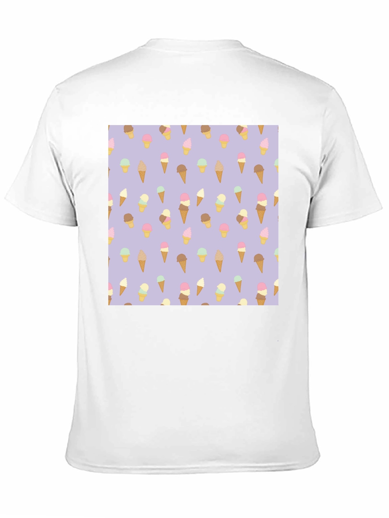Ice Cream Cone Pattern T-Shirt - 11