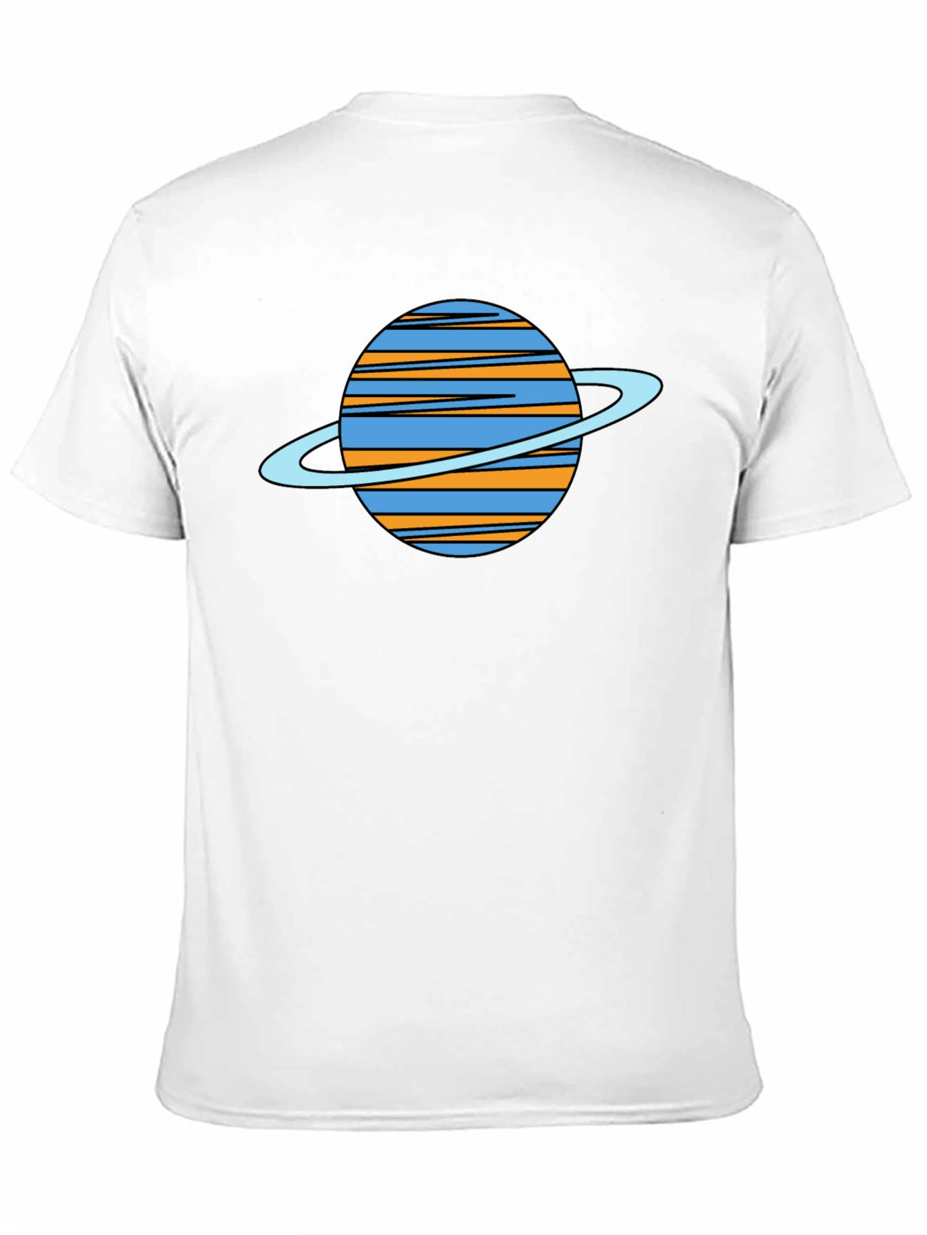 Black Saturn Graphic Black T-Shirt - Trendy Space Tee view 11