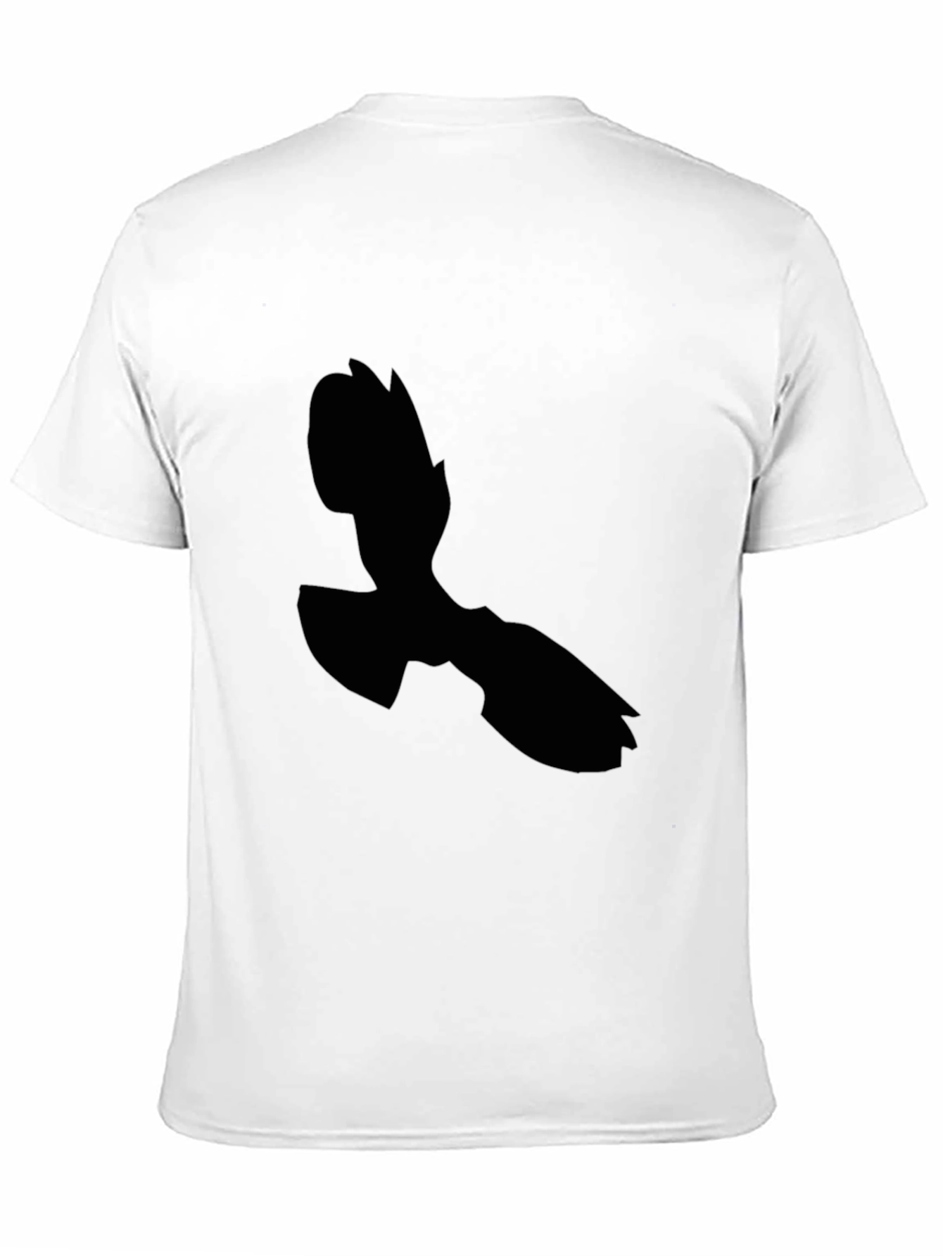 Black Black T-Shirt with Abstract Silhouette Design view 11