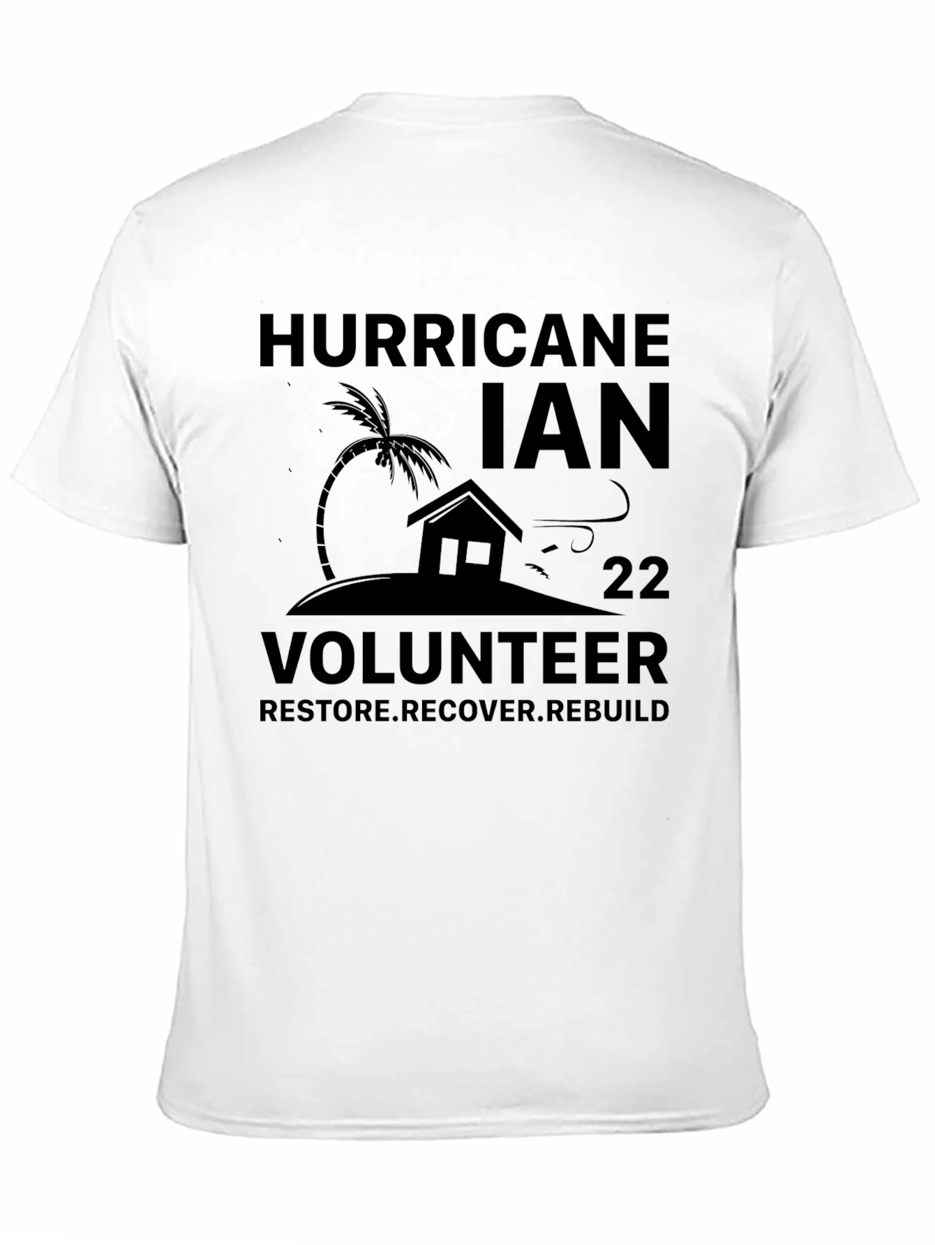 Black Hurricane Ian Volunteer T-Shirt view 11