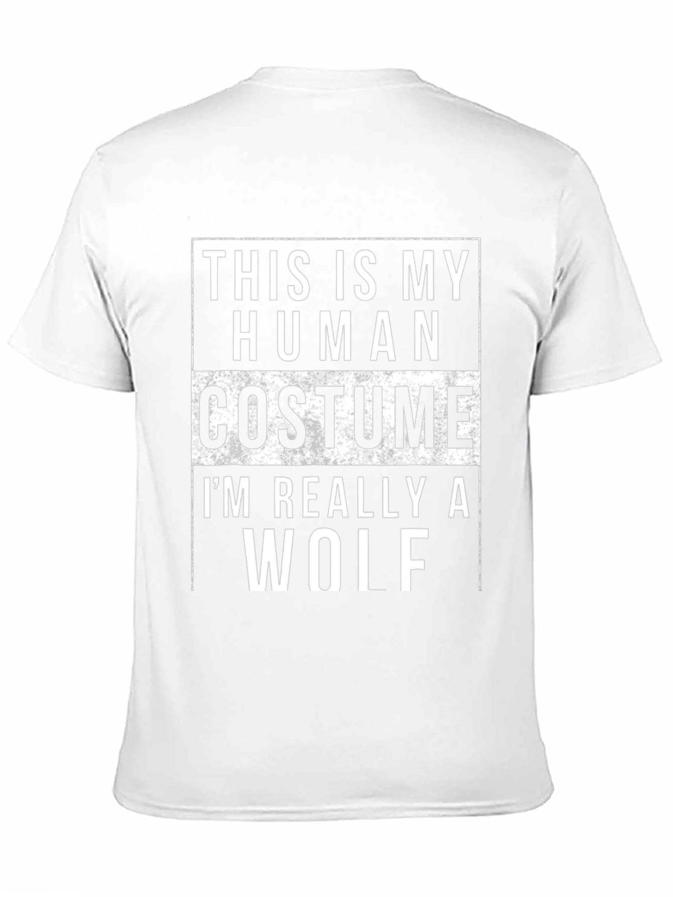 Black Human Costume Wolf T-Shirt - Funny Animal Tee view 11