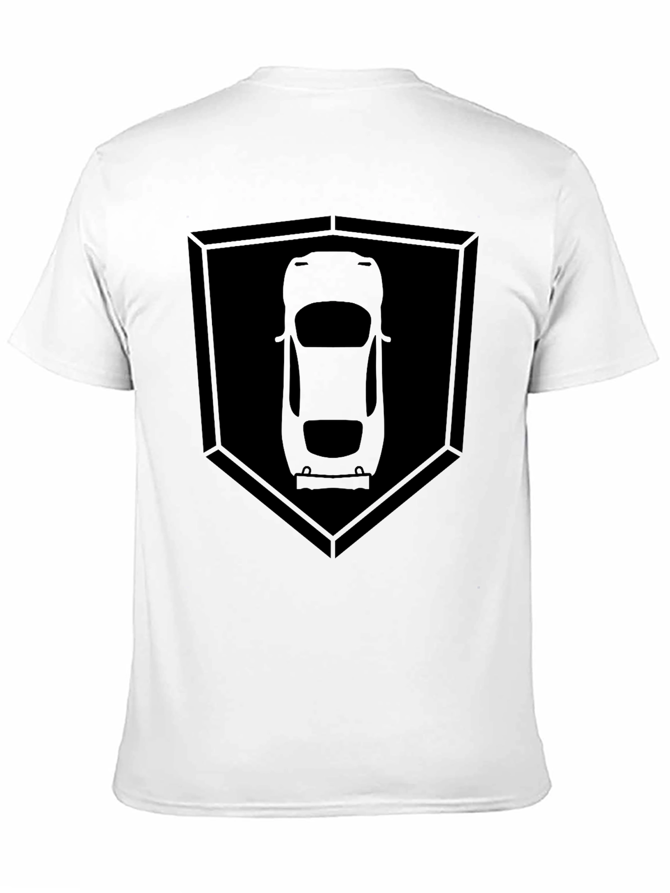 Black Car Silhouette Shield T-Shirt view 11