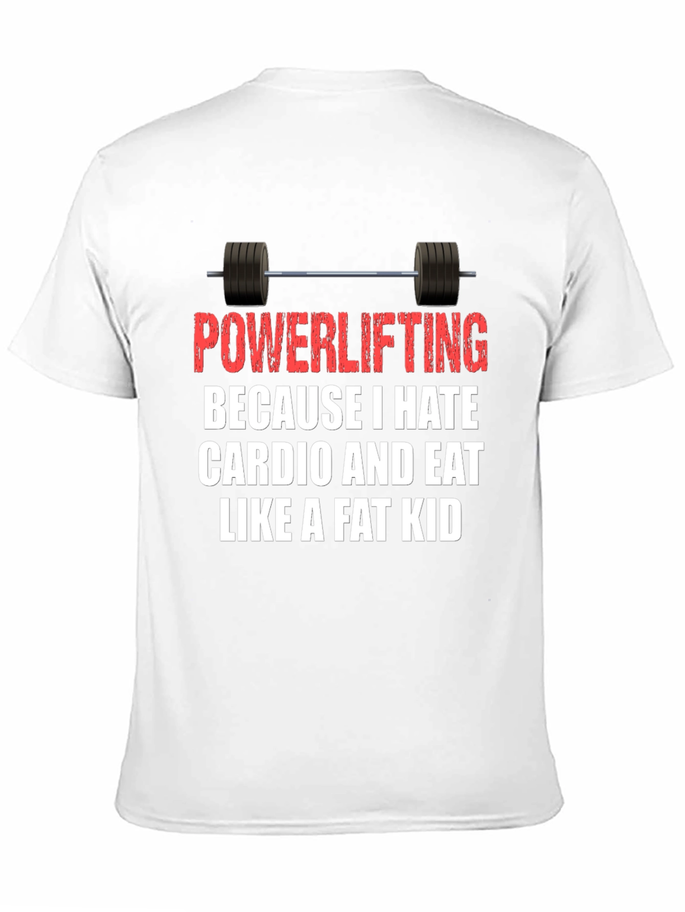 Black Powerlifting Hates Cardio Graphic Tee view 11
