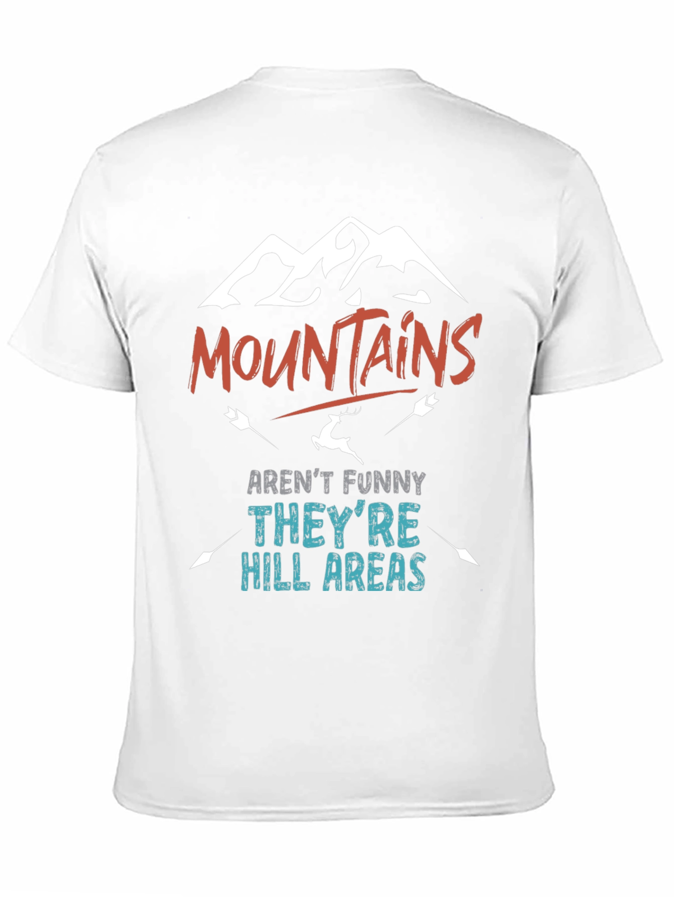 Black Mountains Aren't Funny Men's Black T-Shirt view 11