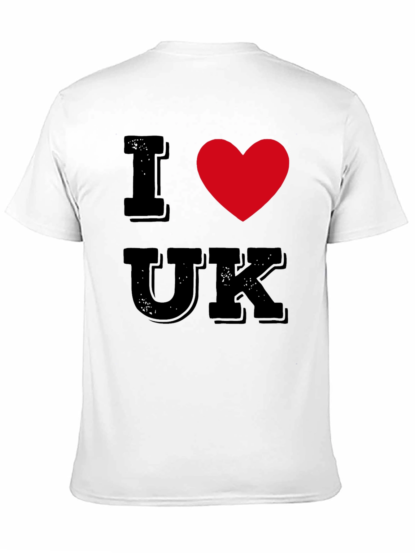Black I Heart UK T-Shirt - Black Cotton Tee view 11