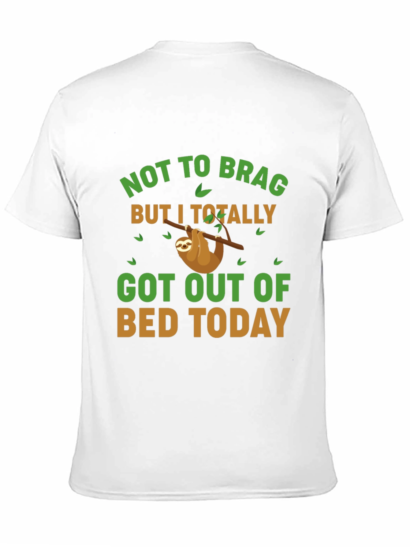 Black Funny Sloth Graphic T-Shirt view 11