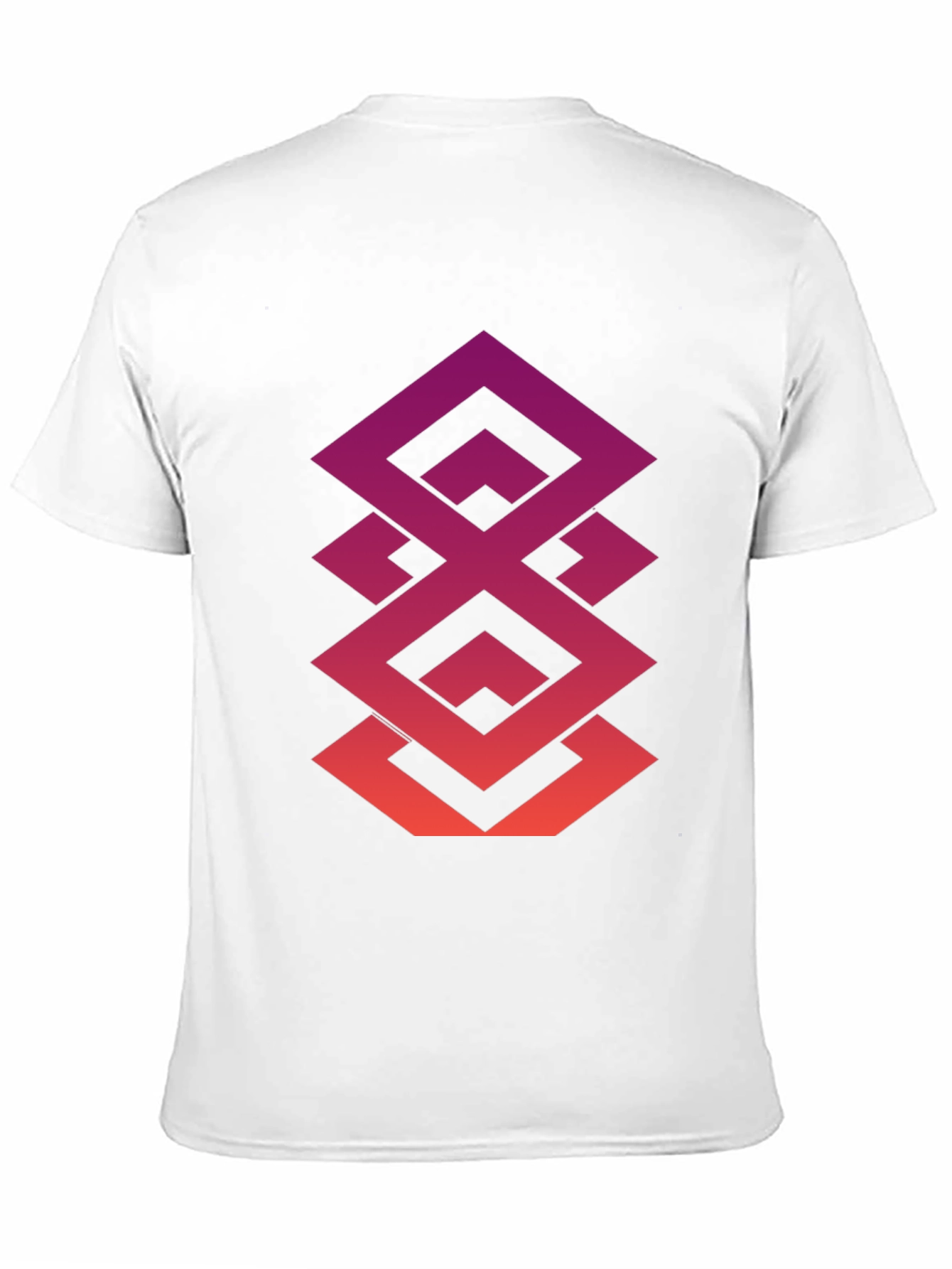 Black Geometric Gradient Tee - Modern Streetwear view 11