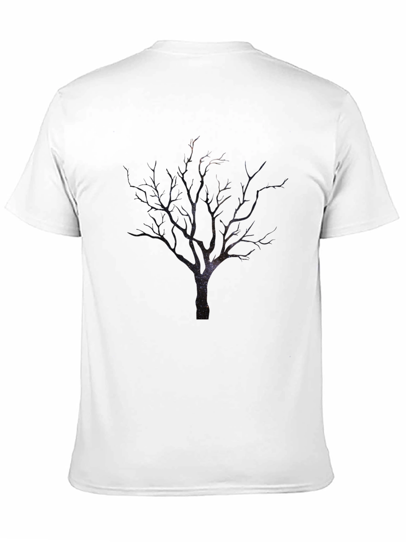 Black Men's Black Tree Print T-Shirt view 11