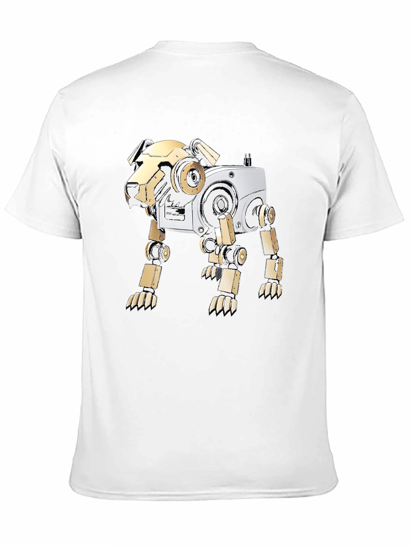 Black Robot Dog Graphic Tee - Stylish Sci-Fi Shirt view 11