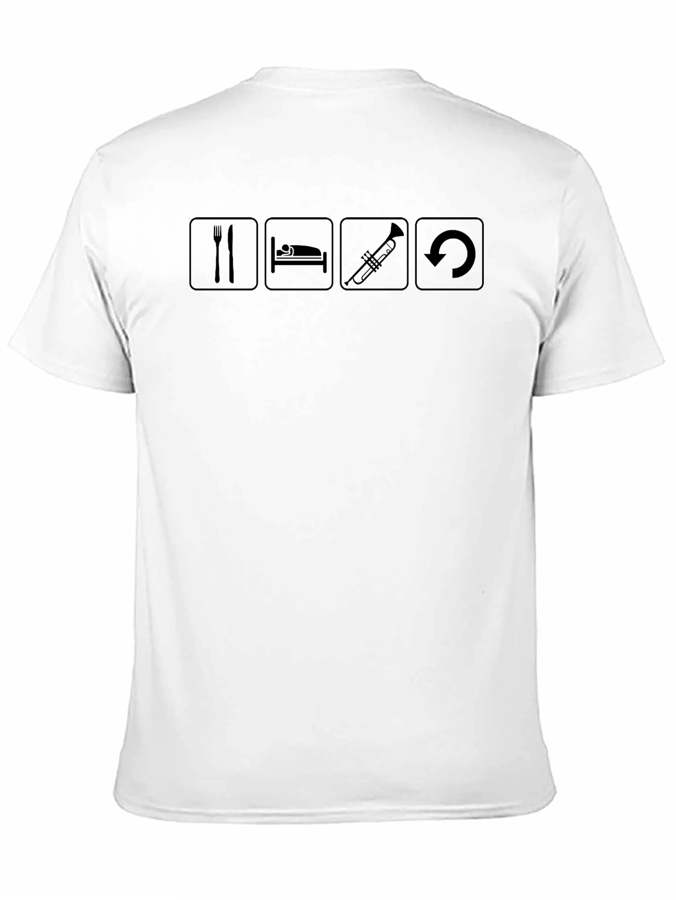 Black Eat Sleep Trumpet Repeat Graphic T-Shirt view 11