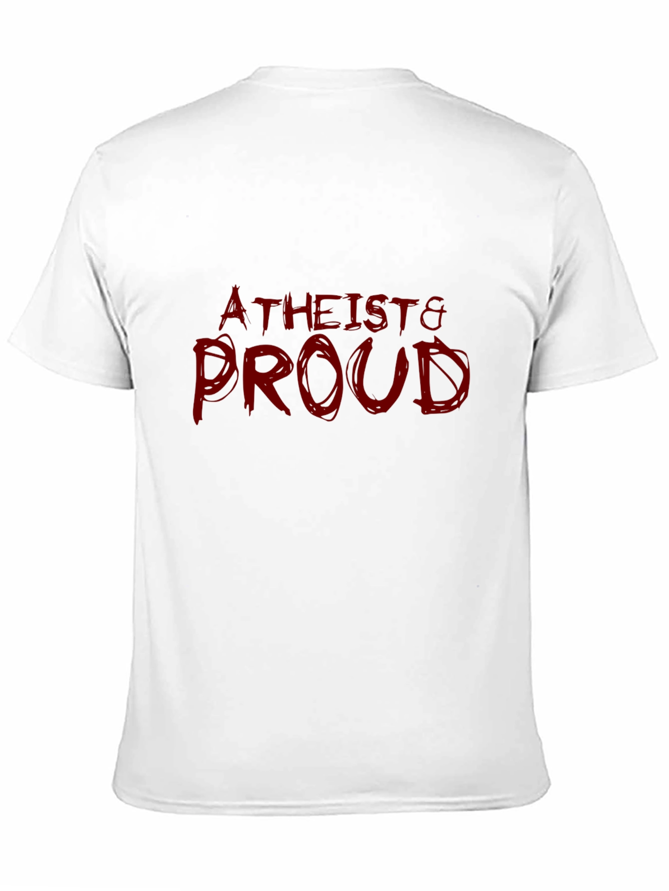 Black Atheist & Proud Graphic T-Shirt - Bold Statement Tee view 11