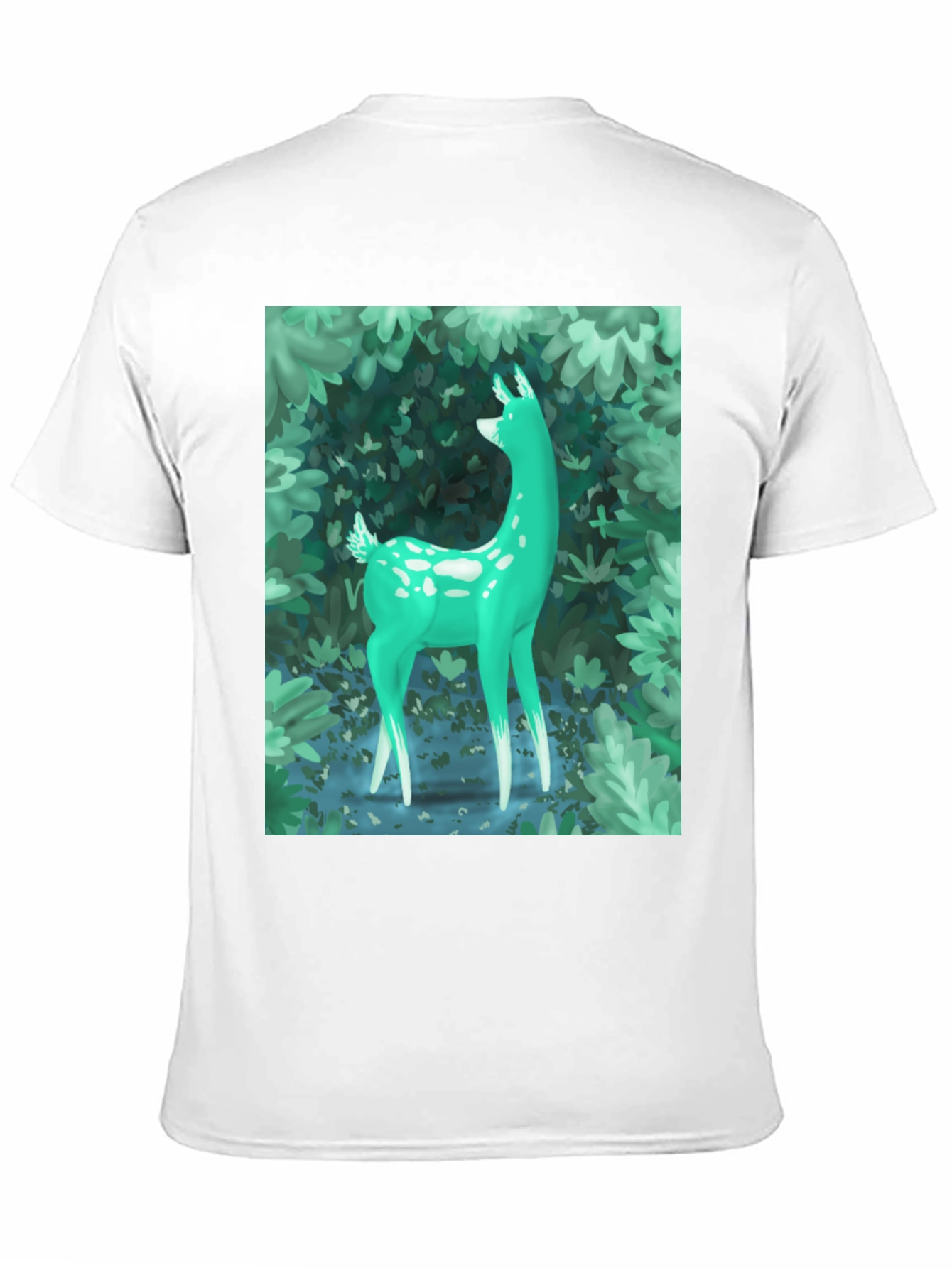 Black Enchanted Forest Deer Graphic Tee - Black view 11
