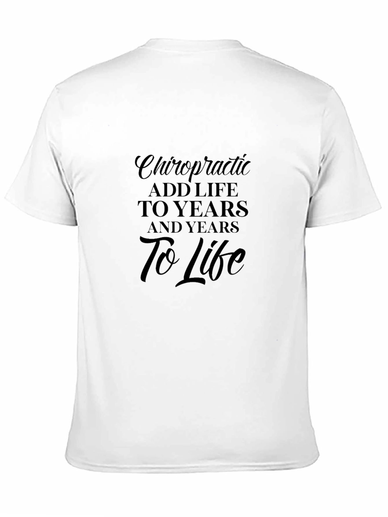Black Chiropractic Add Life T-Shirt view 11