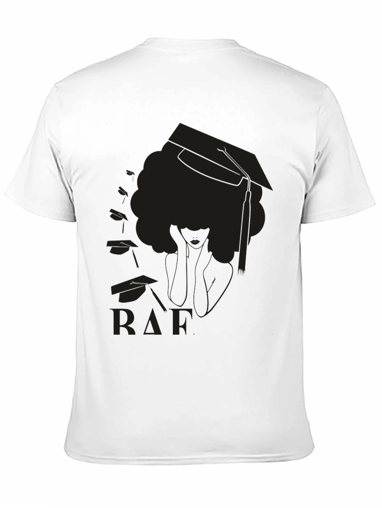 Black Graduation Afro T-Shirt - Black view 11