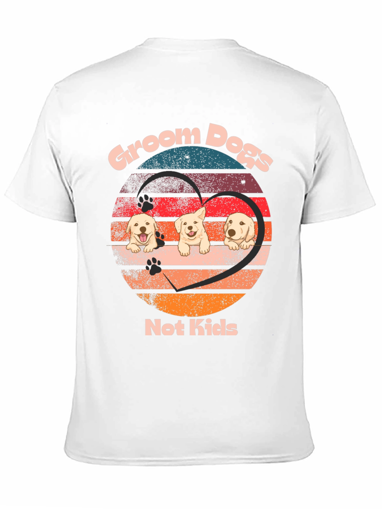 Black Groom Dogs Not Kids Graphic Tee view 11