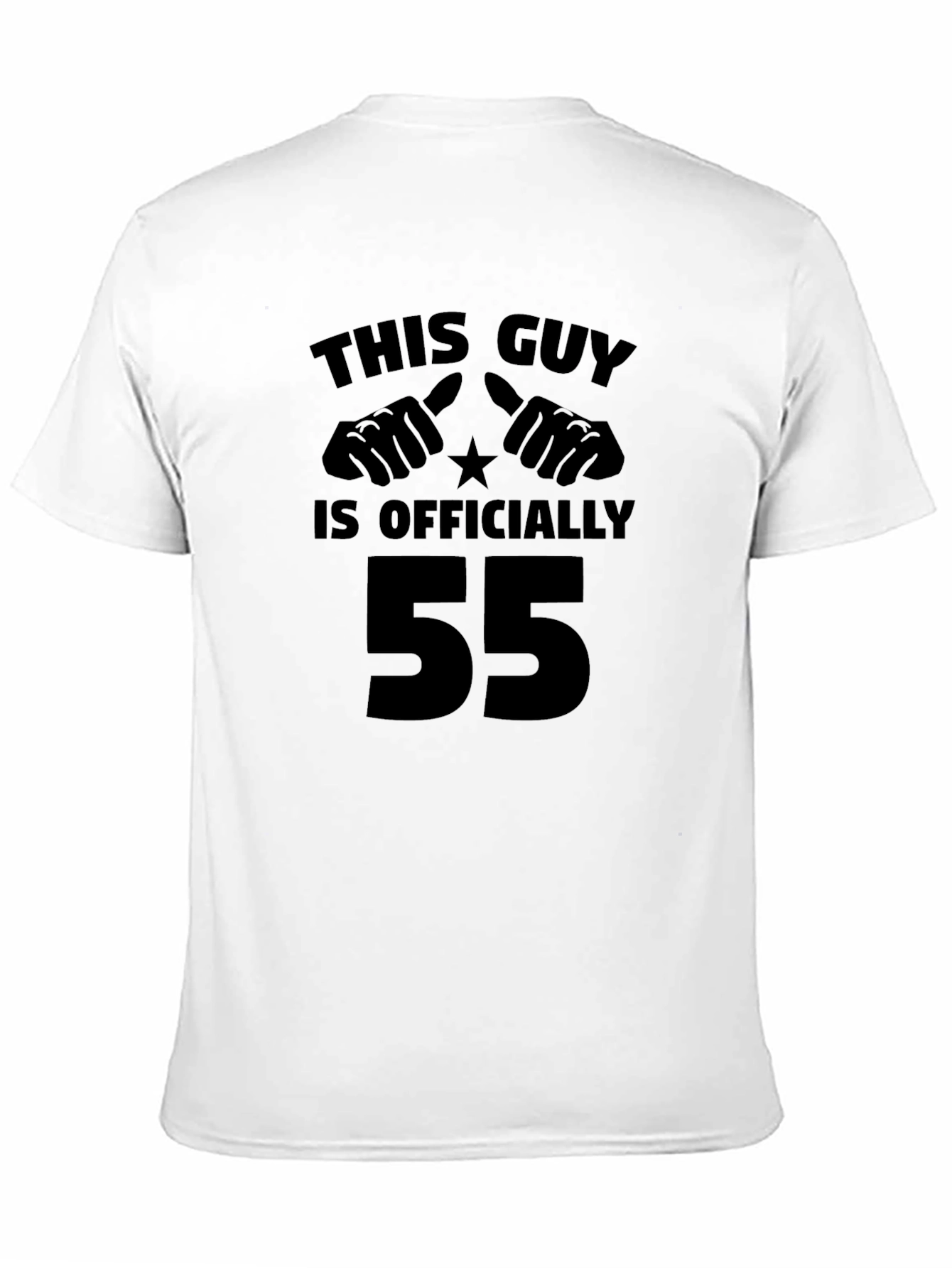 Black This Guy is Officially 55 Black T-Shirt view 11