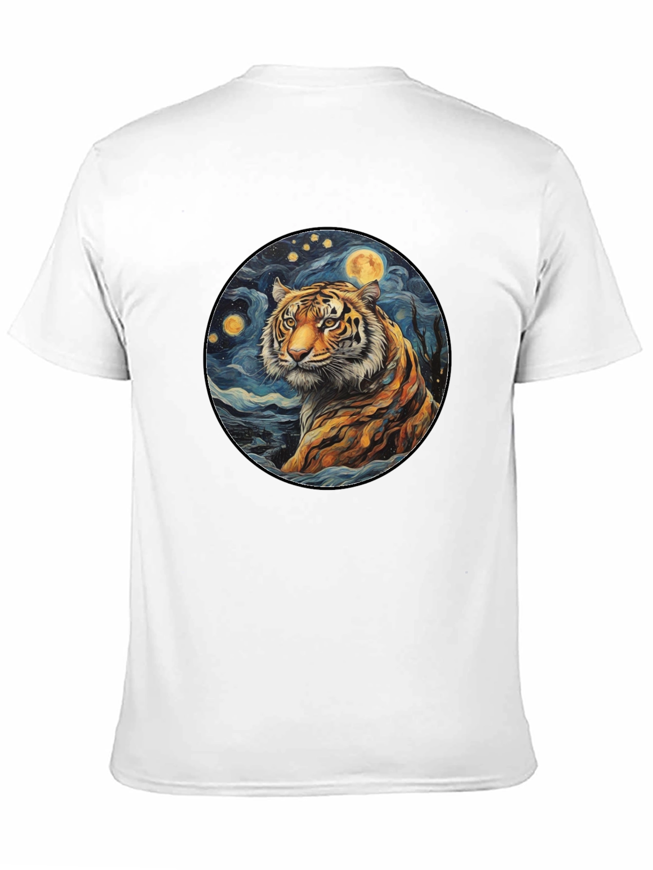 Black Tiger Starry Night Graphic Tee view 11