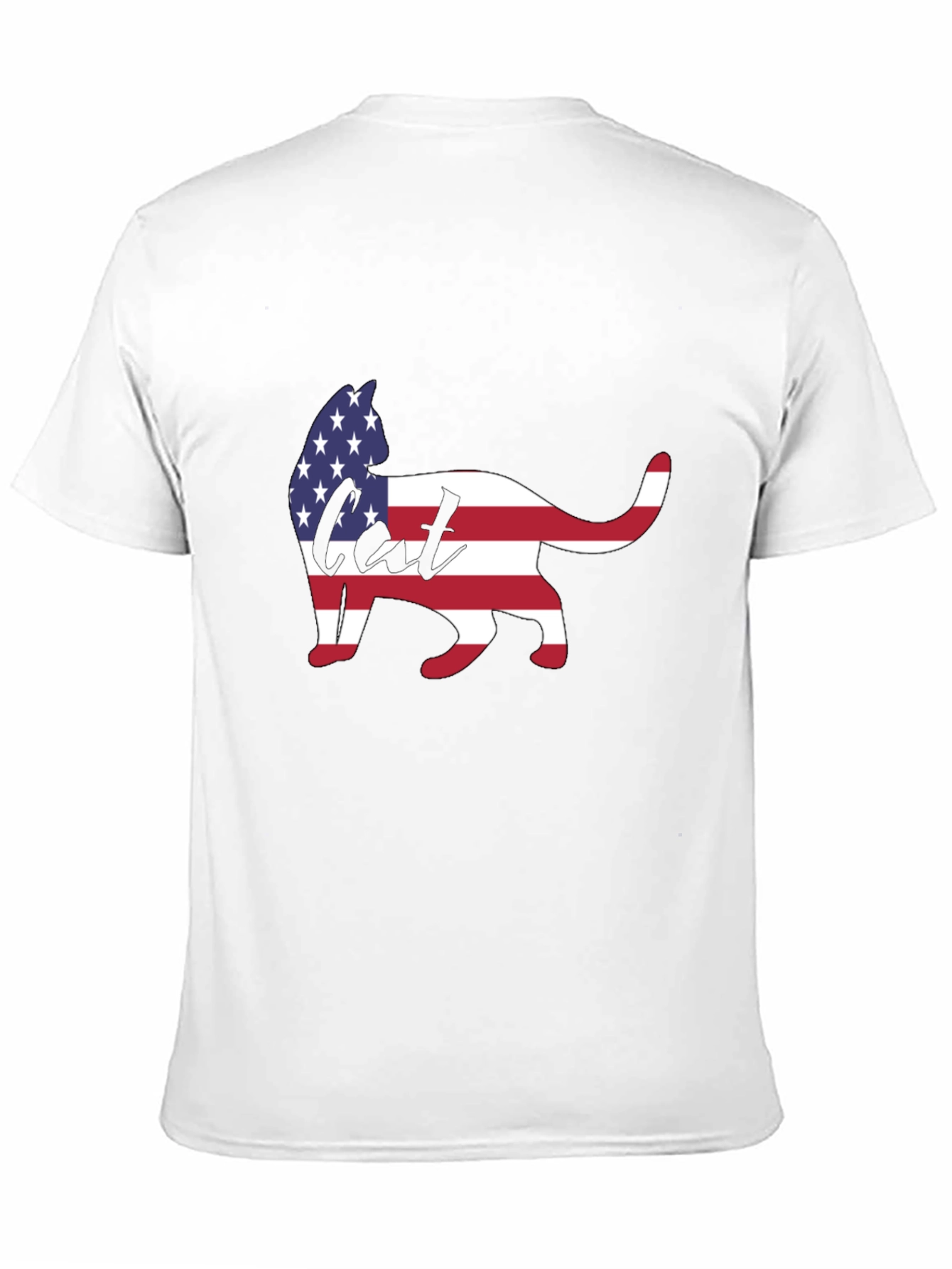 Black Patriotic Cat T-Shirt view 11