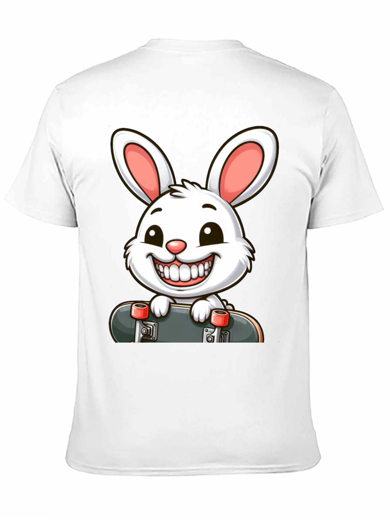 Black Rabbit Skateboard Graphic T-Shirt view 11